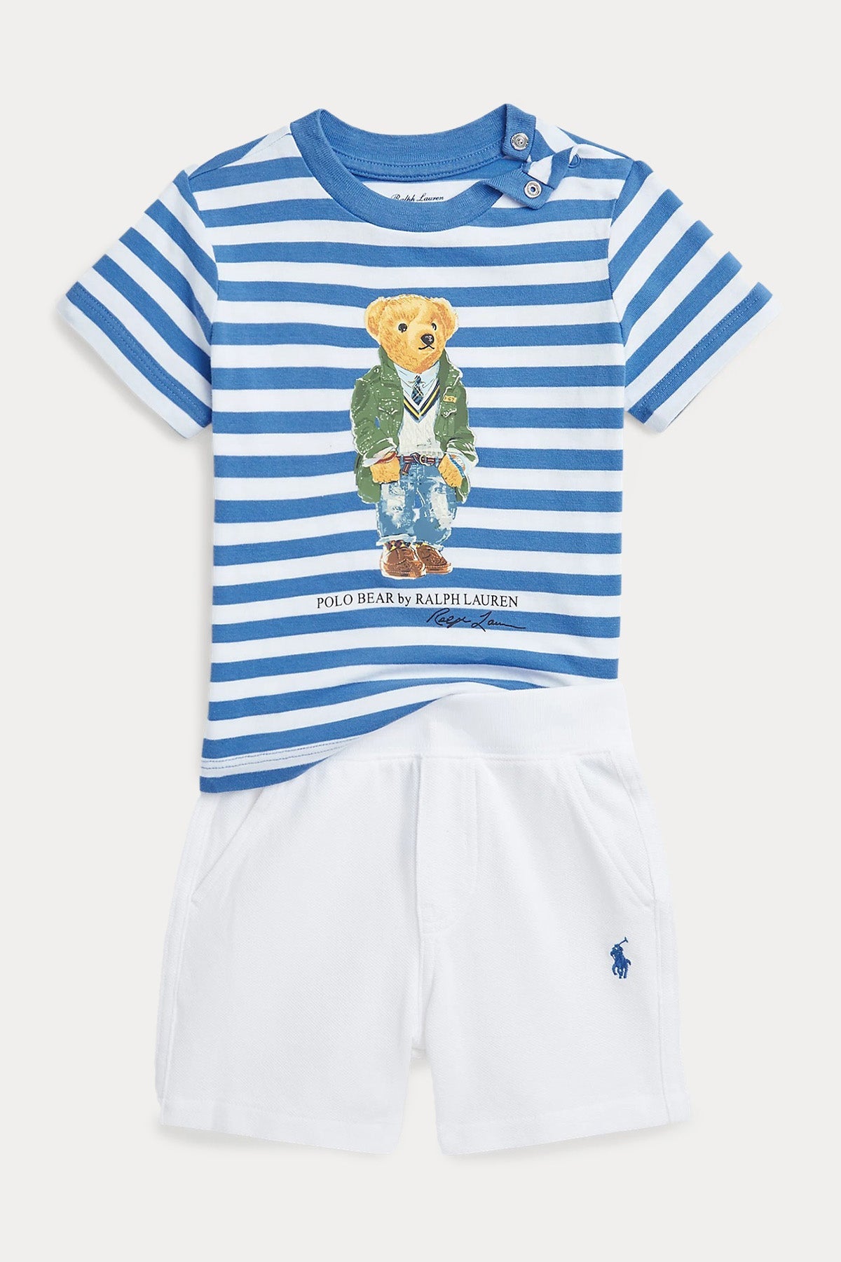 Polo Ralph Lauren Kids 18-24 Aylık Erkek Bebek Polo Bear T-shirt - Şort Set