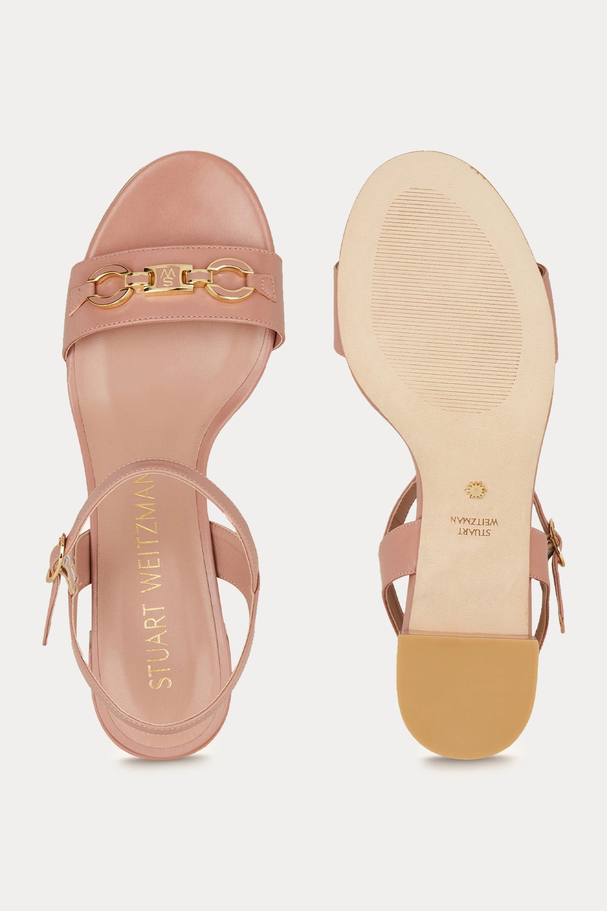 Stuart Weitzman Kemerli Deri Sandalet-Sandalet-Libas