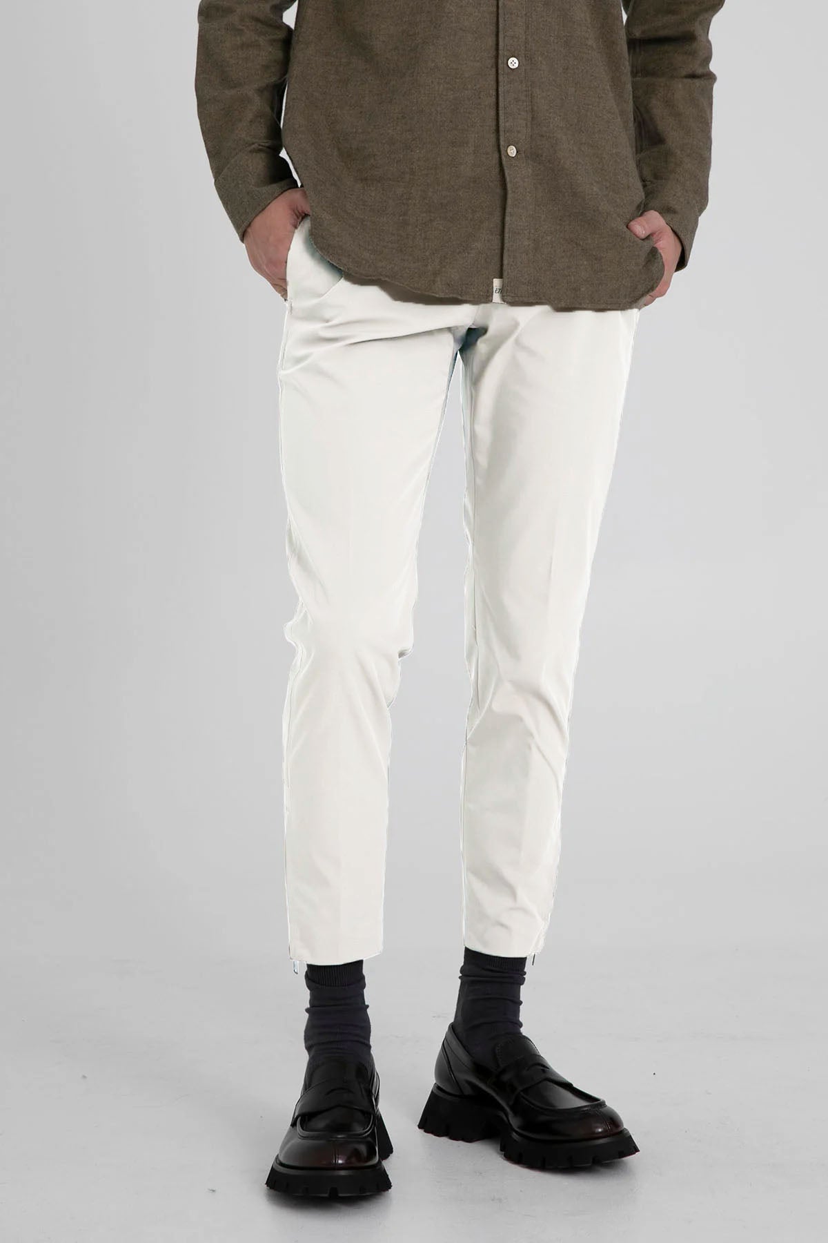 Pantaloni Torino Epsilon Yandan Cepli Paçası Fermuarlı Streç Pantolon