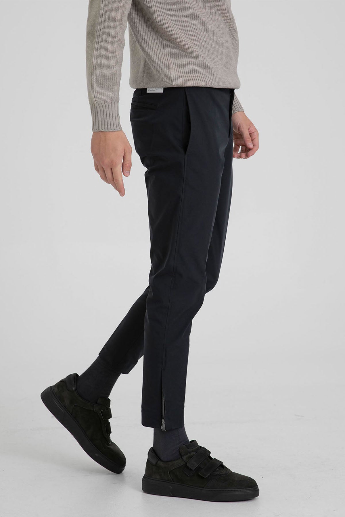 Pantaloni Torino Epsilon Yandan Cepli Paçası Fermuarlı Streç Pantolon-Pantolon-Libas