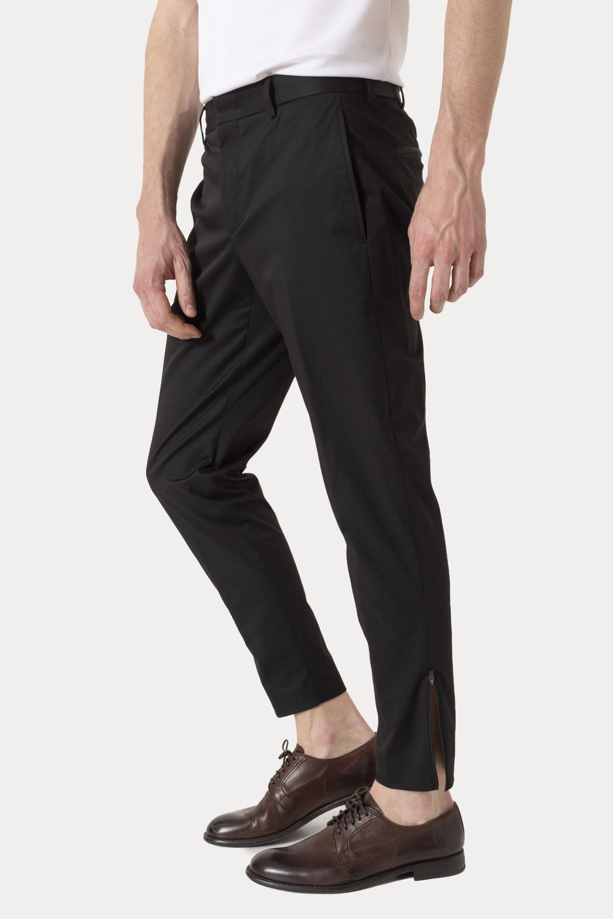 Pantaloni Torino Epsilon Yandan Cepli Paçası Fermuarlı Streç Pantolon-Pantolon-Libas