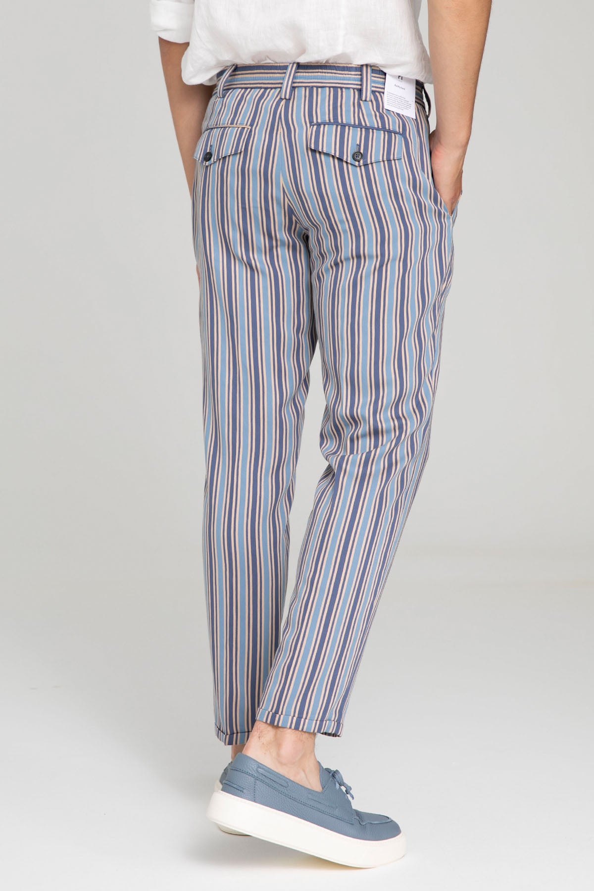 Pantaloni Torino The Rebel Streç Duble Paça Çizgili Pantolon