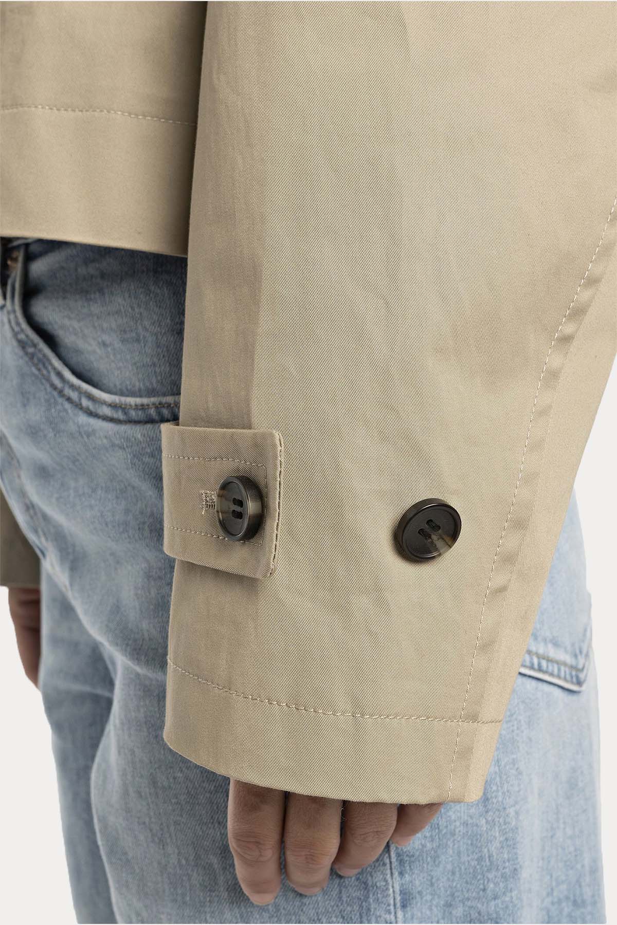 Replay Kruvaze Crop Trençkot Ceket