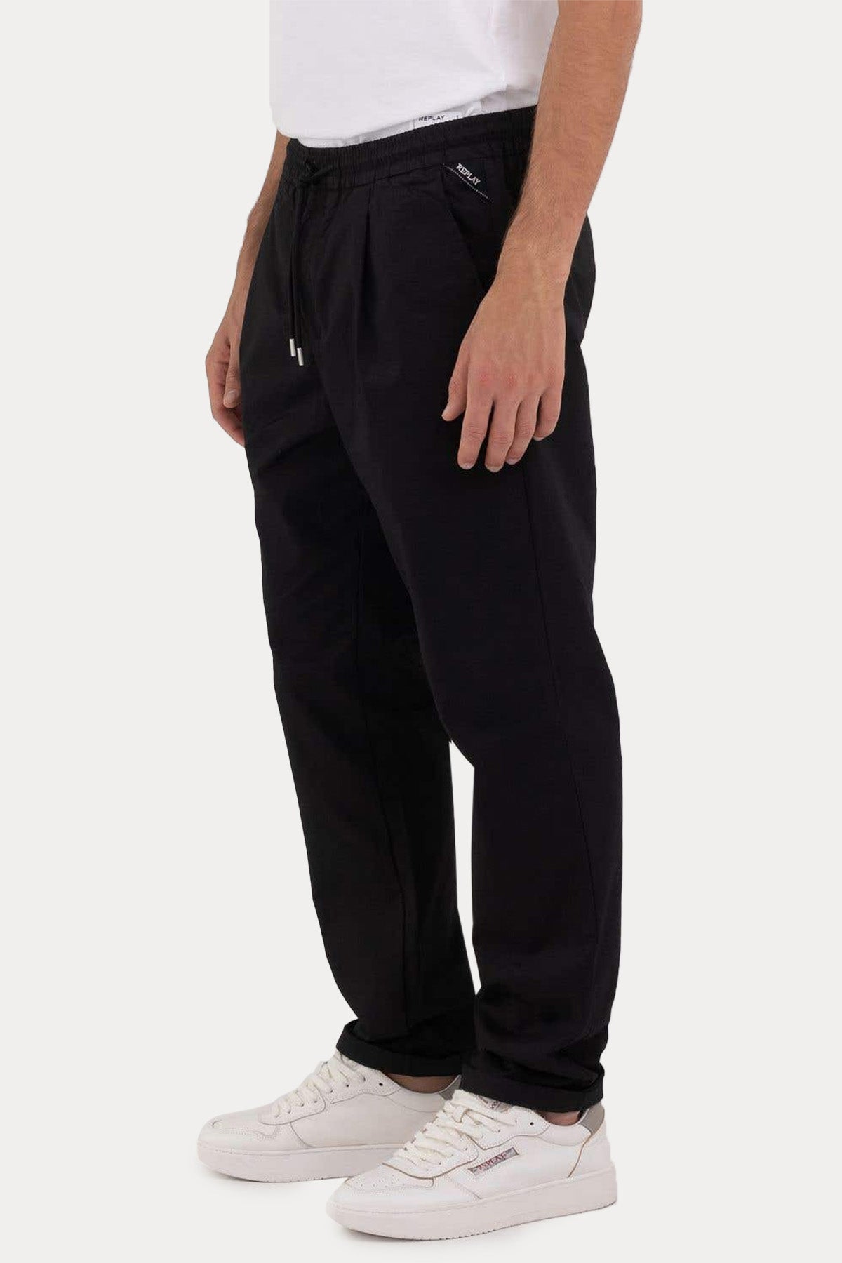 Replay Twill Tek Pile Beli Lastikli Jogger Pantolon