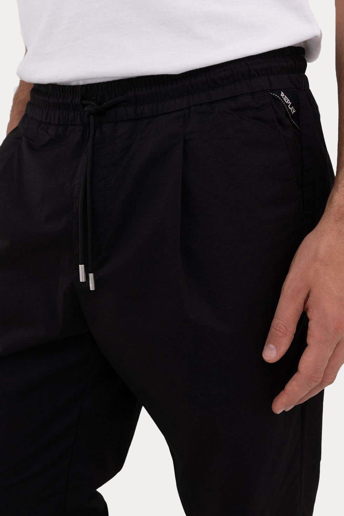 Replay Twill Tek Pile Beli Lastikli Jogger Pantolon
