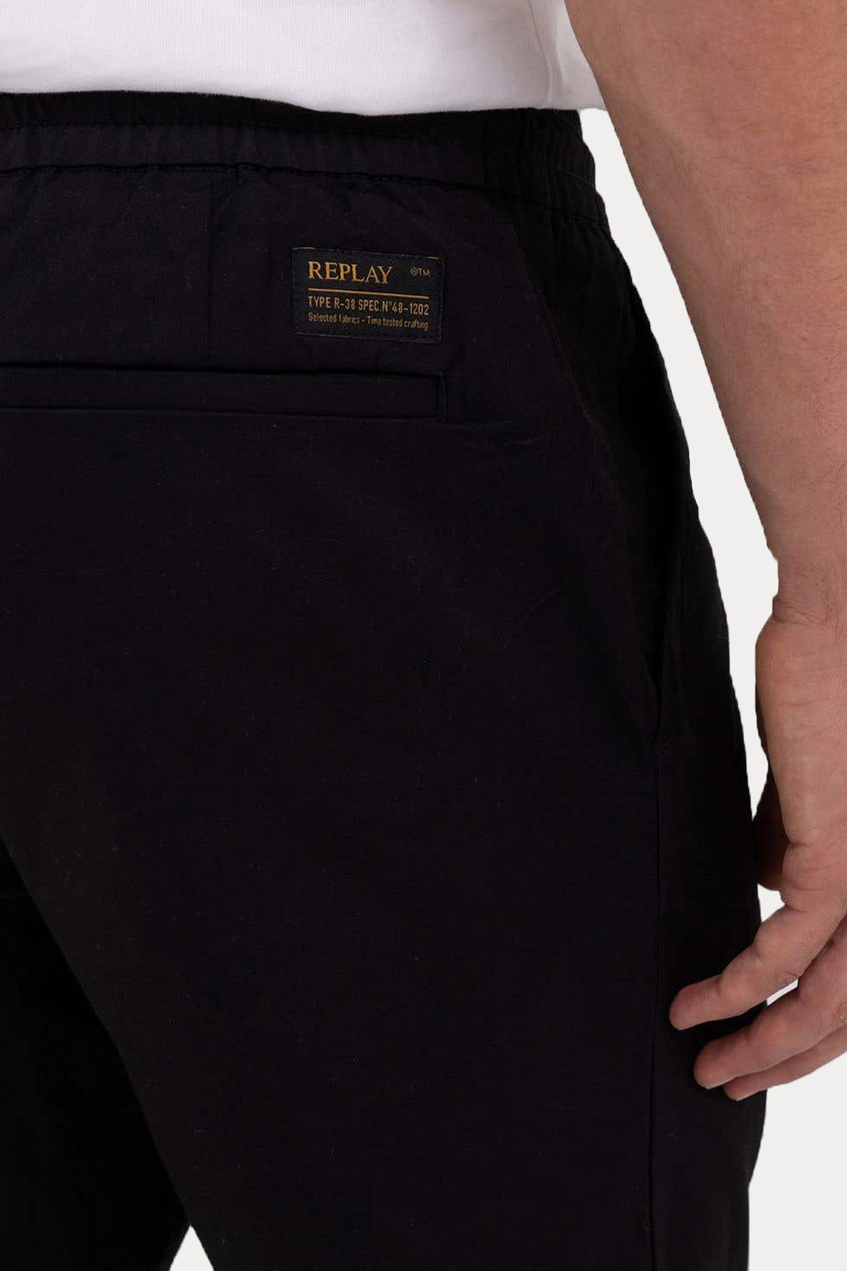 Replay Twill Tek Pile Beli Lastikli Jogger Pantolon