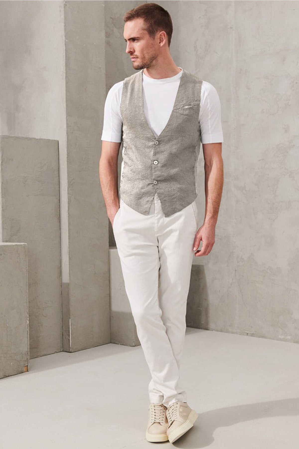 Transit Streç Keten Yelek