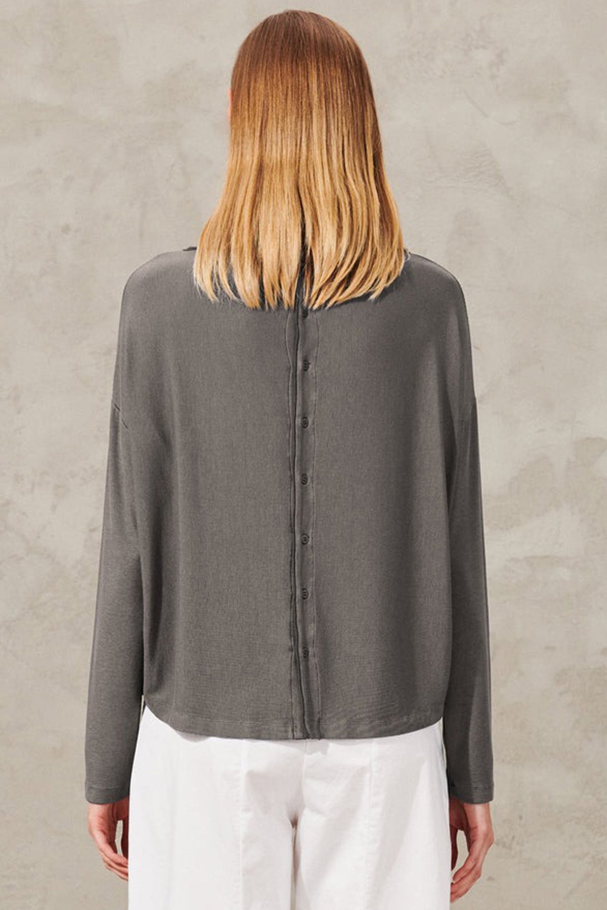 Transit Kayık Yaka Streç Bluz