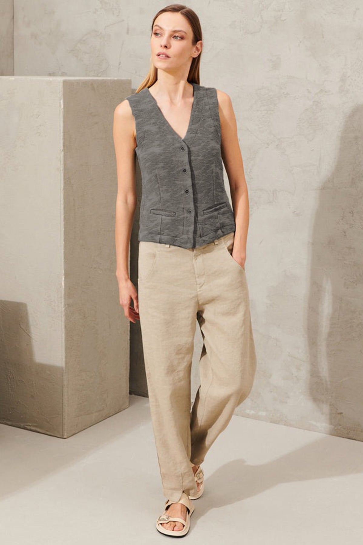 Transit Jakarlı V Yaka Yelek