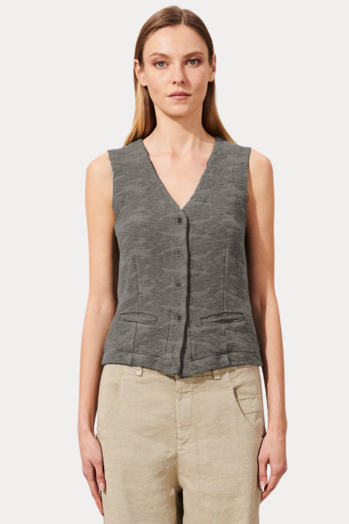 Transit Jakarlı V Yaka Yelek