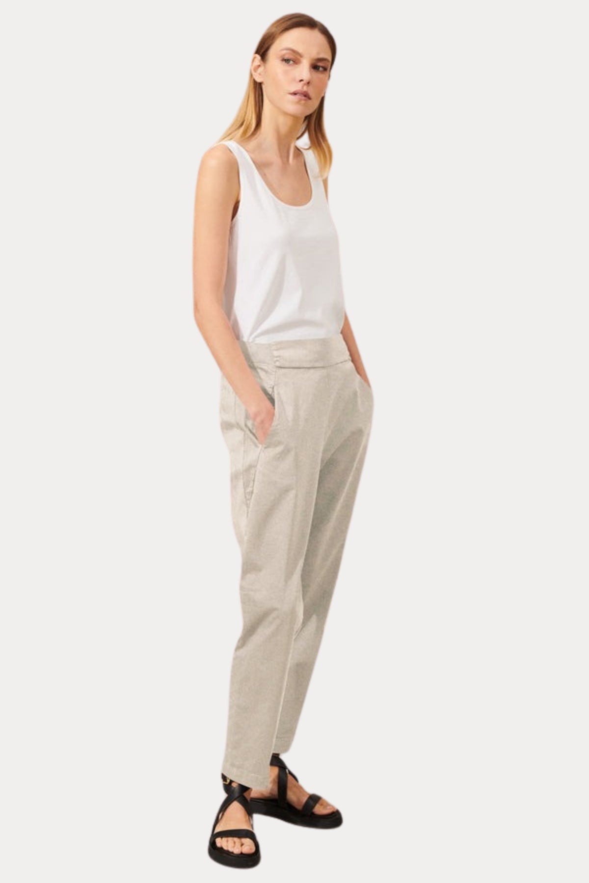 Transit Slim Fit Yandan Cepli Streç Pantolon-Pantolon-Libas