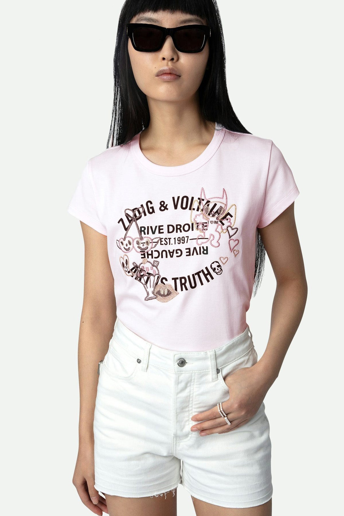 Zadig & Voltaire Yuvarlak Yaka Logolu T-shirt