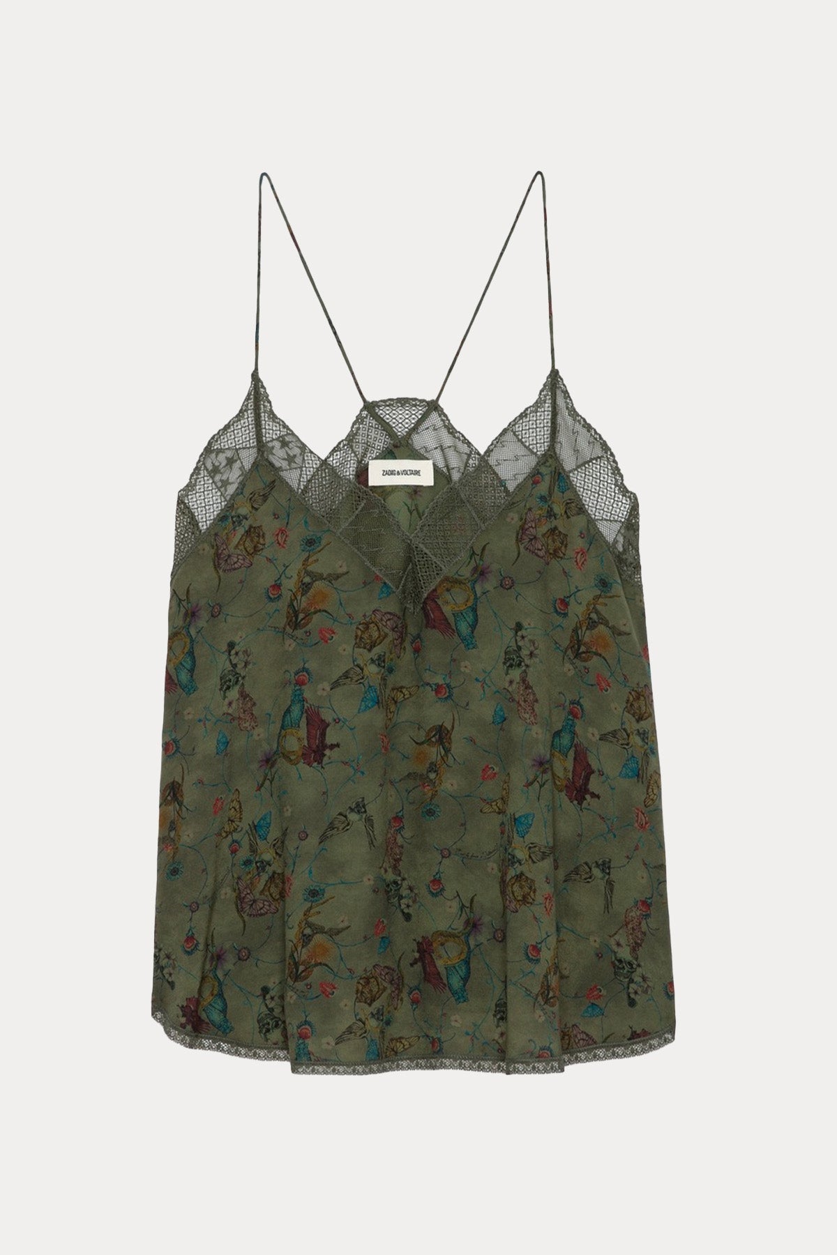 Zadig & Voltaire Dantel Detaylı Askılı Desenli Bluz