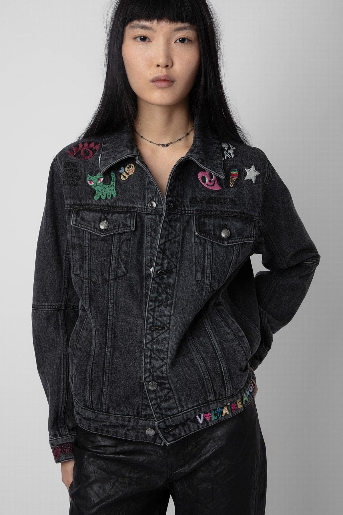 Zadig & Voltaire Nakış Logolu Denim Ceket