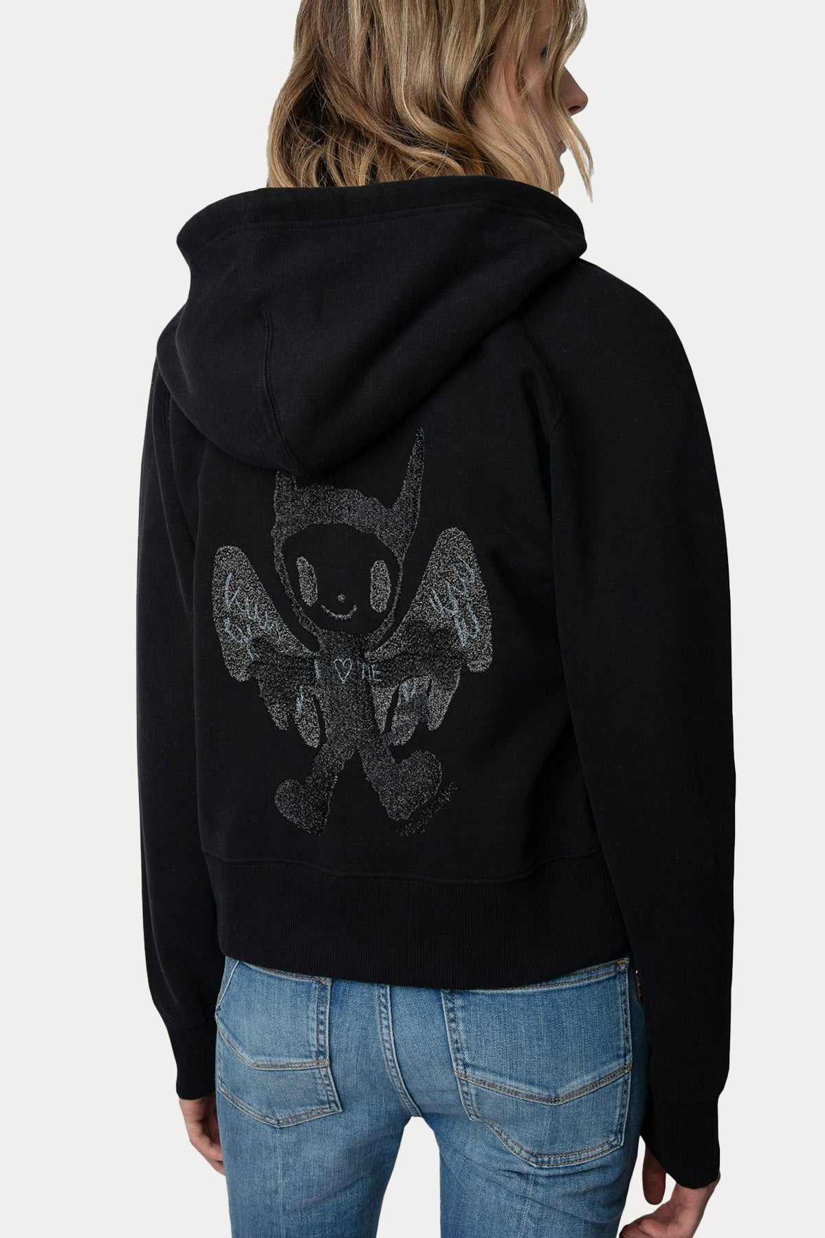 Zadig & Voltaire Sırtta Nakış Logolu Kapüşonlu Sweatshirt Ceket