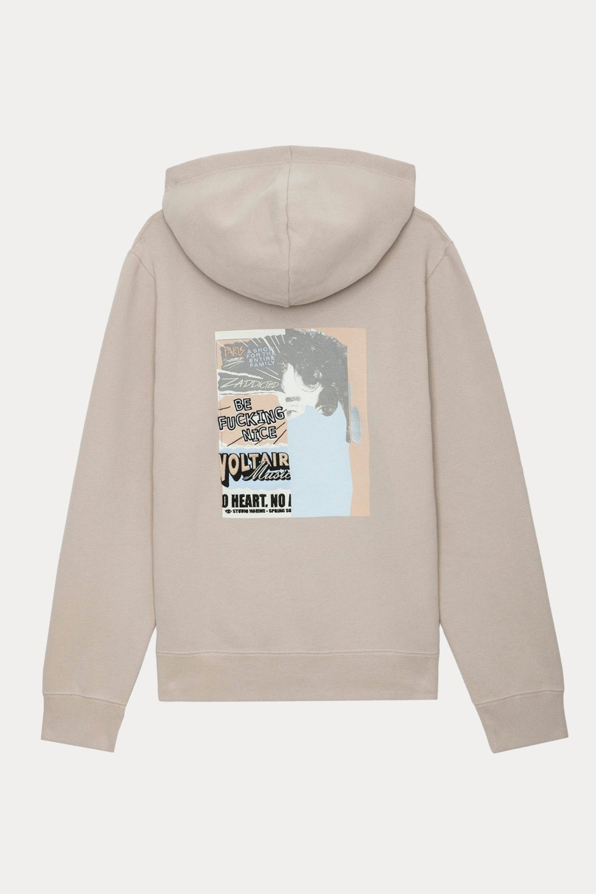 Zadig & Voltaire V Yaka Sırtta Logolu Kapüşonlu Sweatshirt