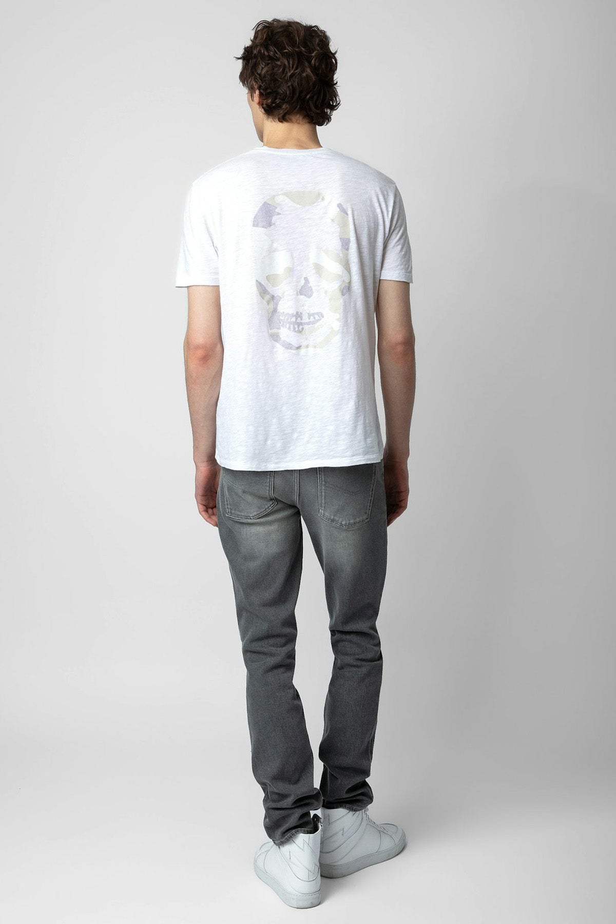 Zadig & Voltaire Sırtta Kuru Kafa Desenli Cep Detaylı T-shirt