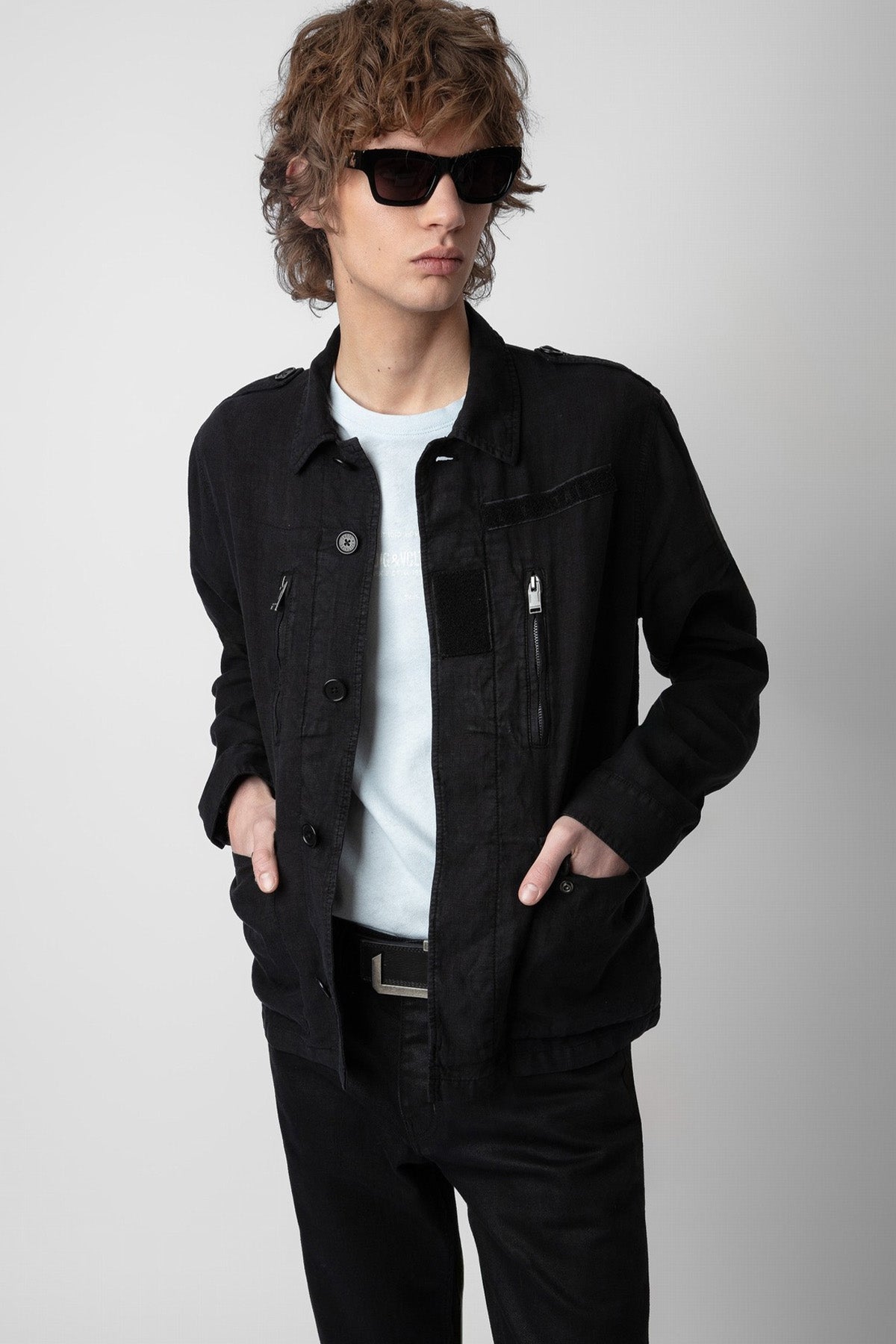 Zadig & Voltaire Spor Cep Detaylı İnce Keten Ceket