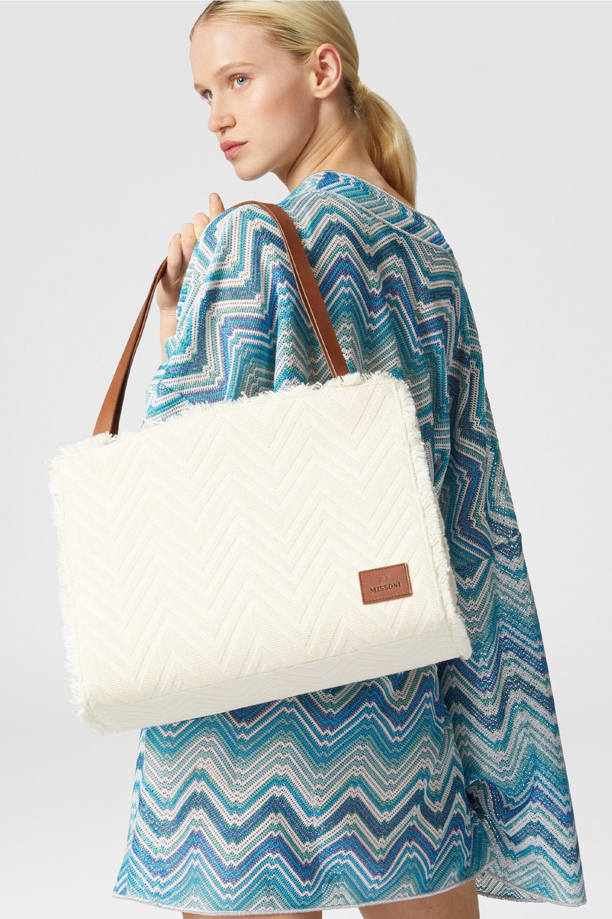 Missoni Deri Detaylı Omuz Çantası