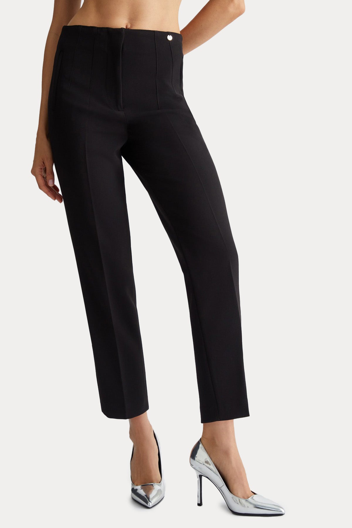 Liu Jo Slim Fit Yüksek Bel Crop Paça Pantolon-Pantolon-Libas