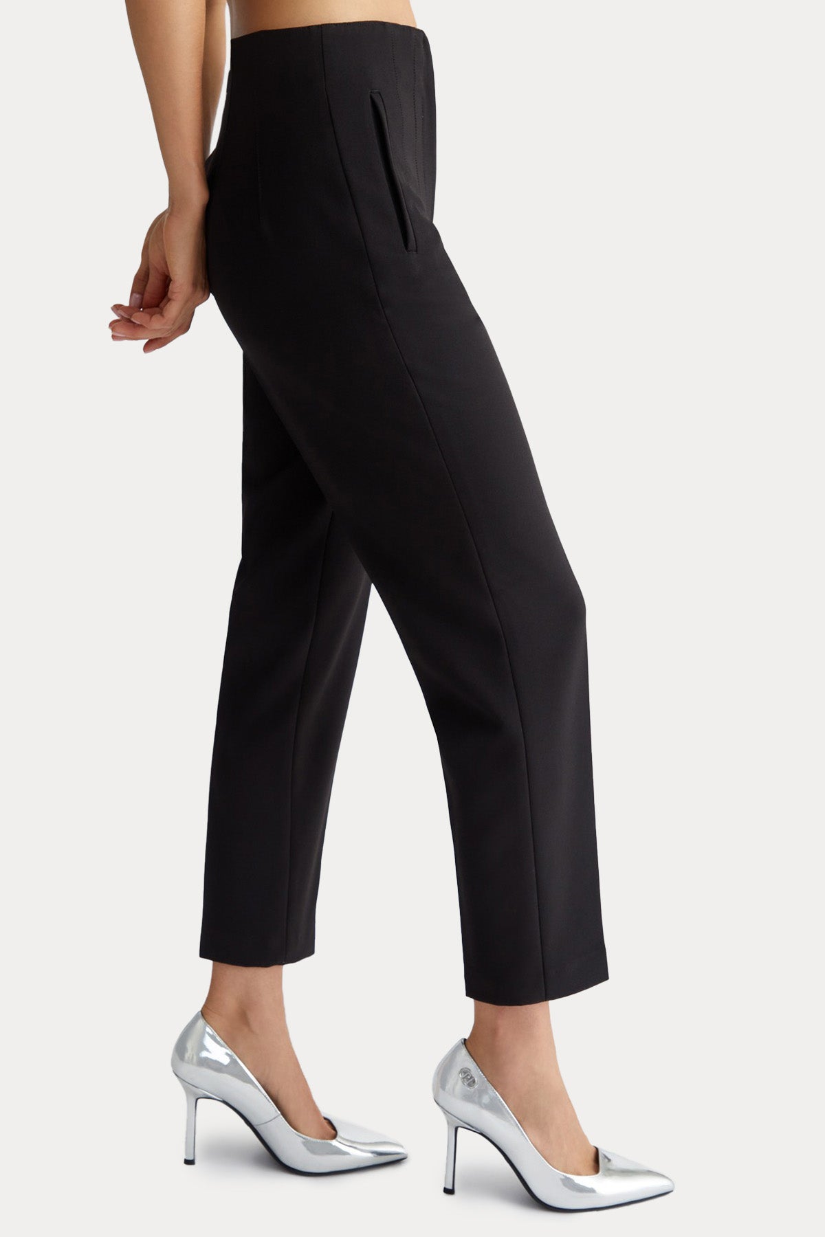 Liu Jo Slim Fit Yüksek Bel Crop Paça Pantolon-Pantolon-Libas
