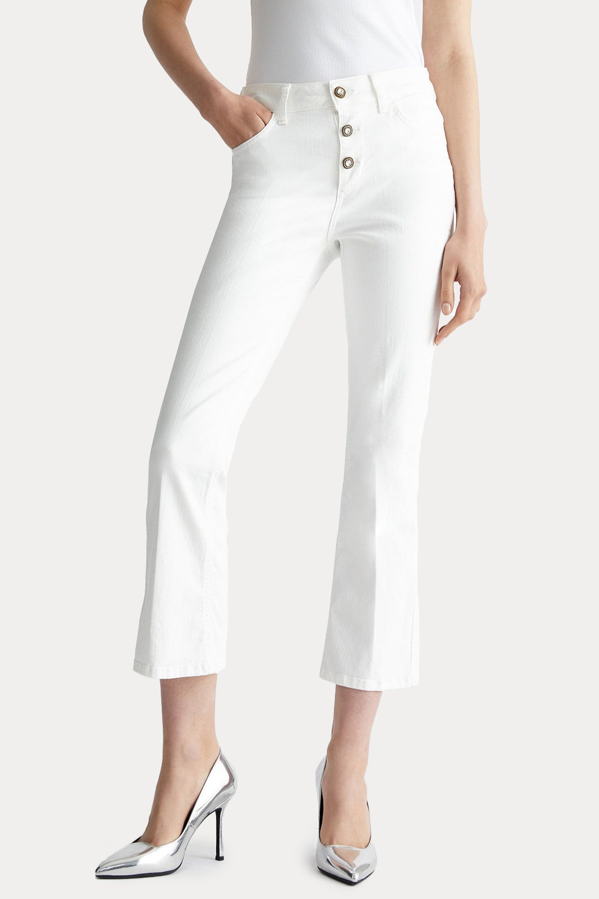 Liu Jo Skinny Fit Crop Paça Jeans-Jeans-Libas