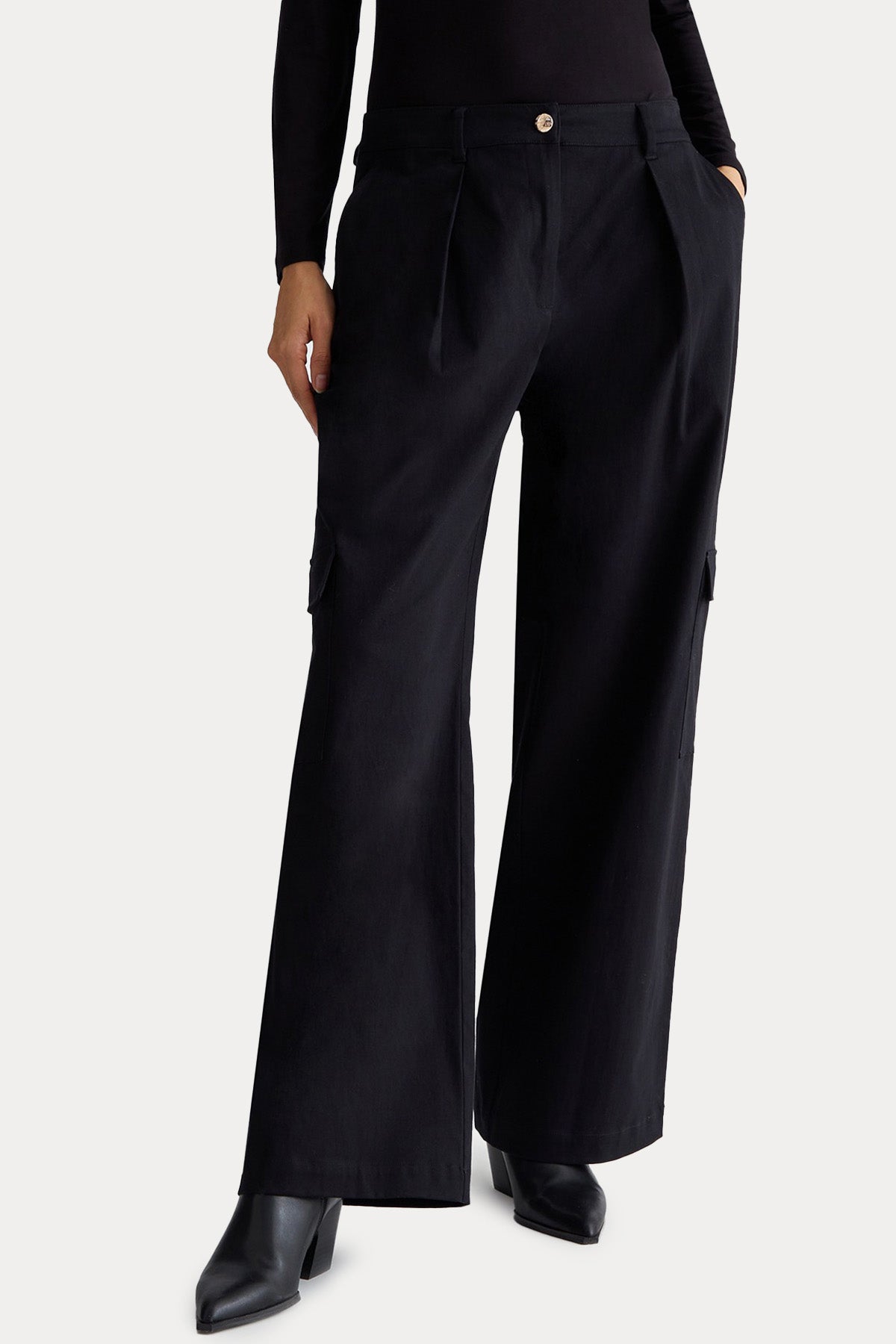 Liu Jo Regular Fit Yandan Cepli Kargo Pantolon-Pantolon-Libas