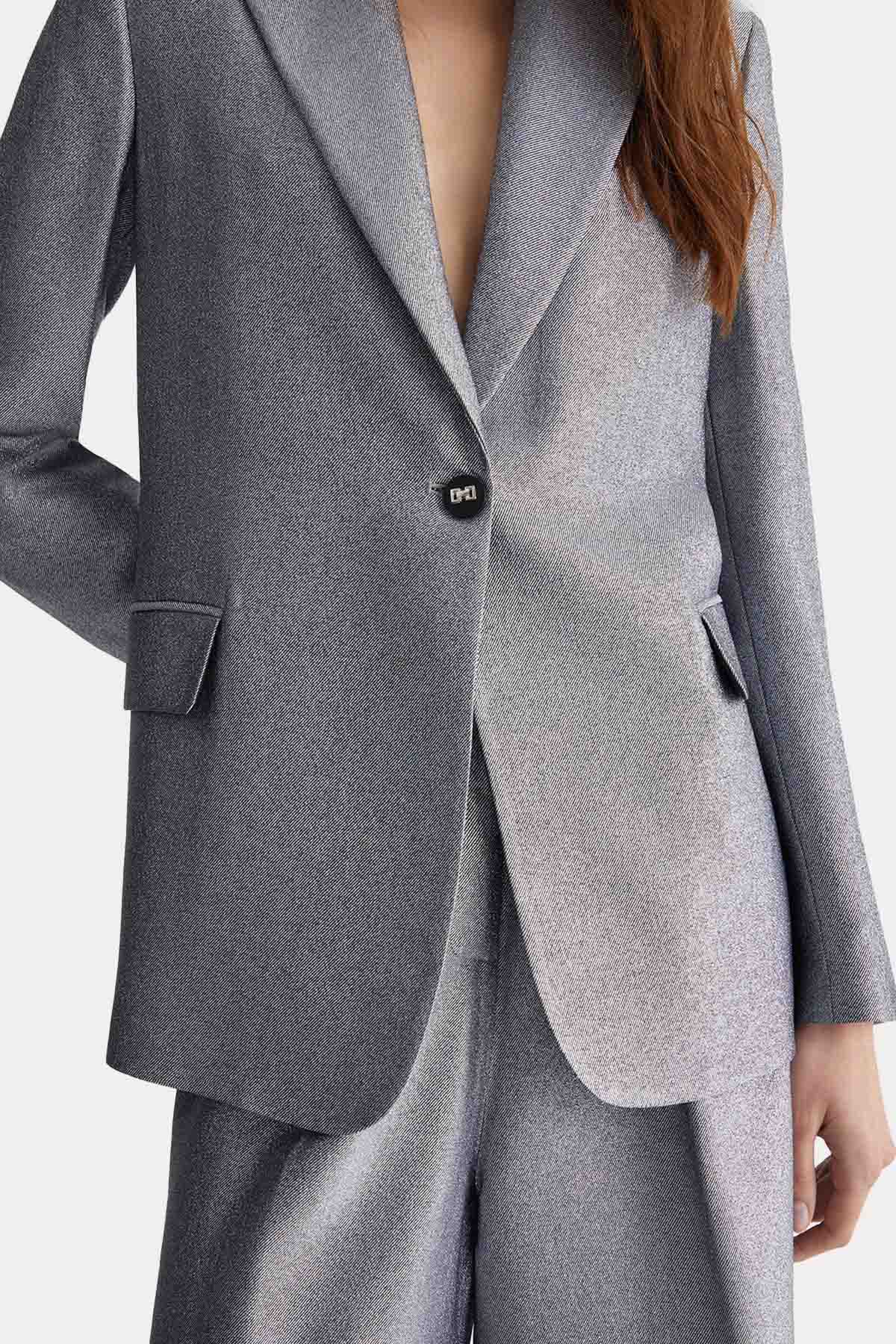 Liu Jo Parlak Simli Blazer Ceket-Ceket-Libas