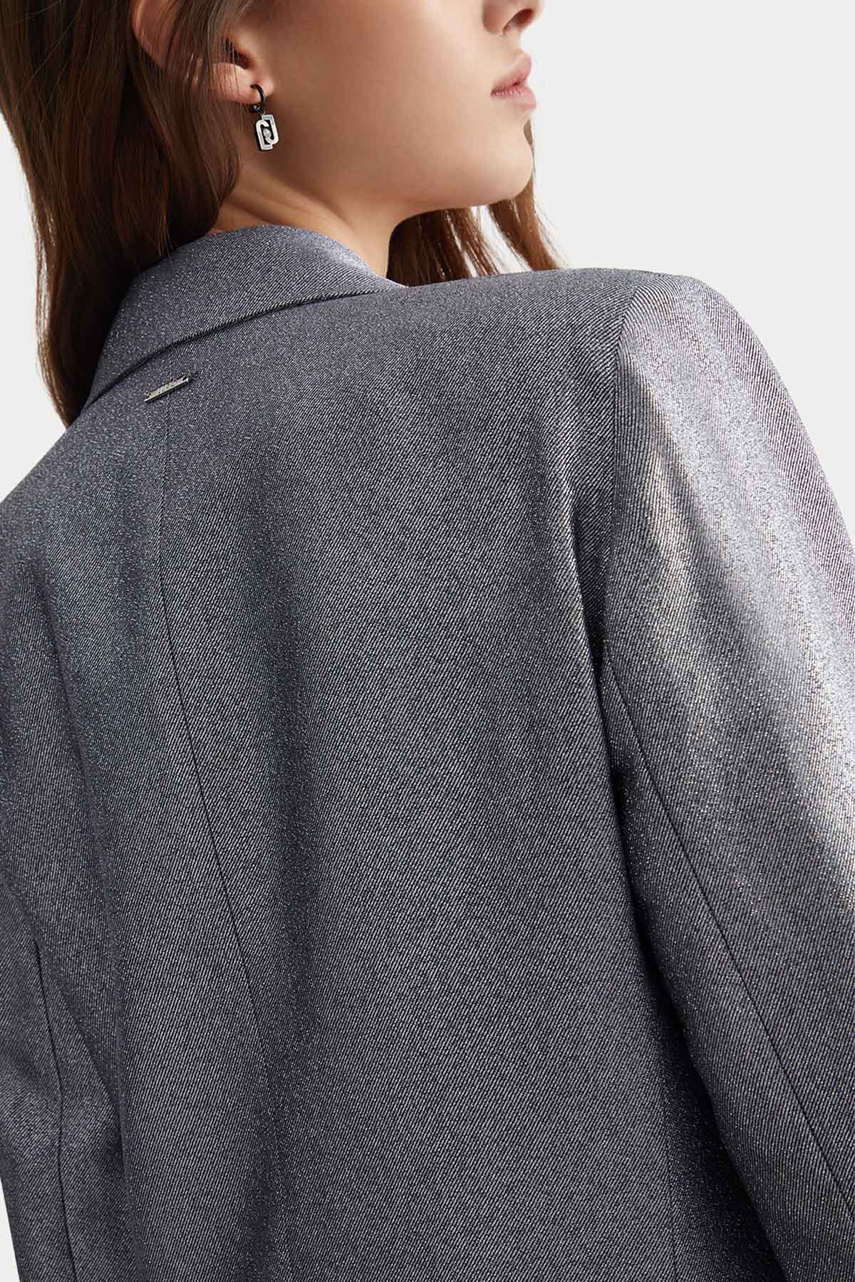 Liu Jo Parlak Simli Blazer Ceket-Ceket-Libas