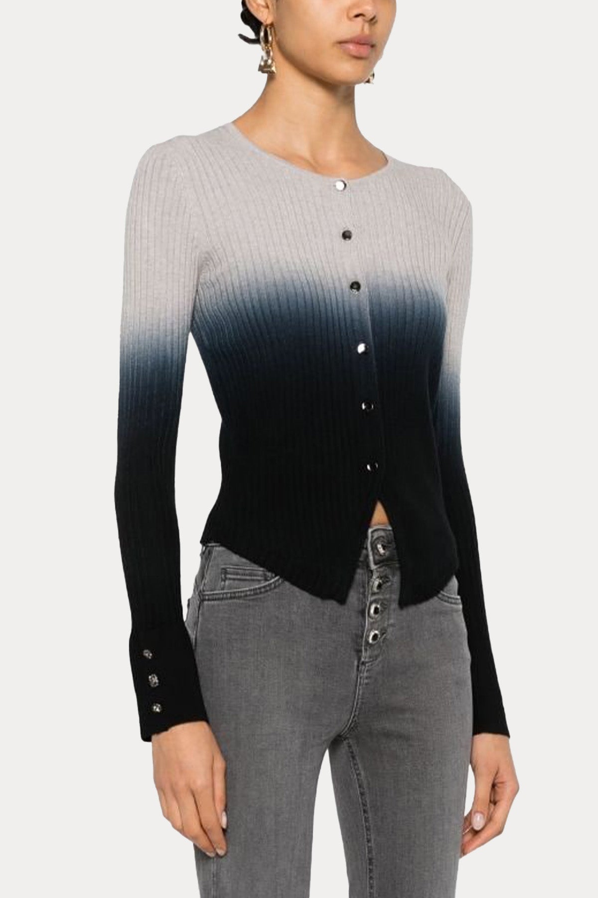 Liu Jo Degrade Renk Geçişli Örgü Triko Ceket