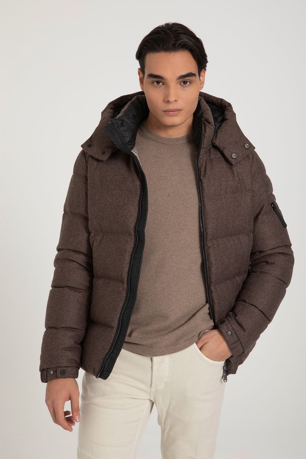 Hetrego Jeremy Kaşmir Yün Puffer Mont