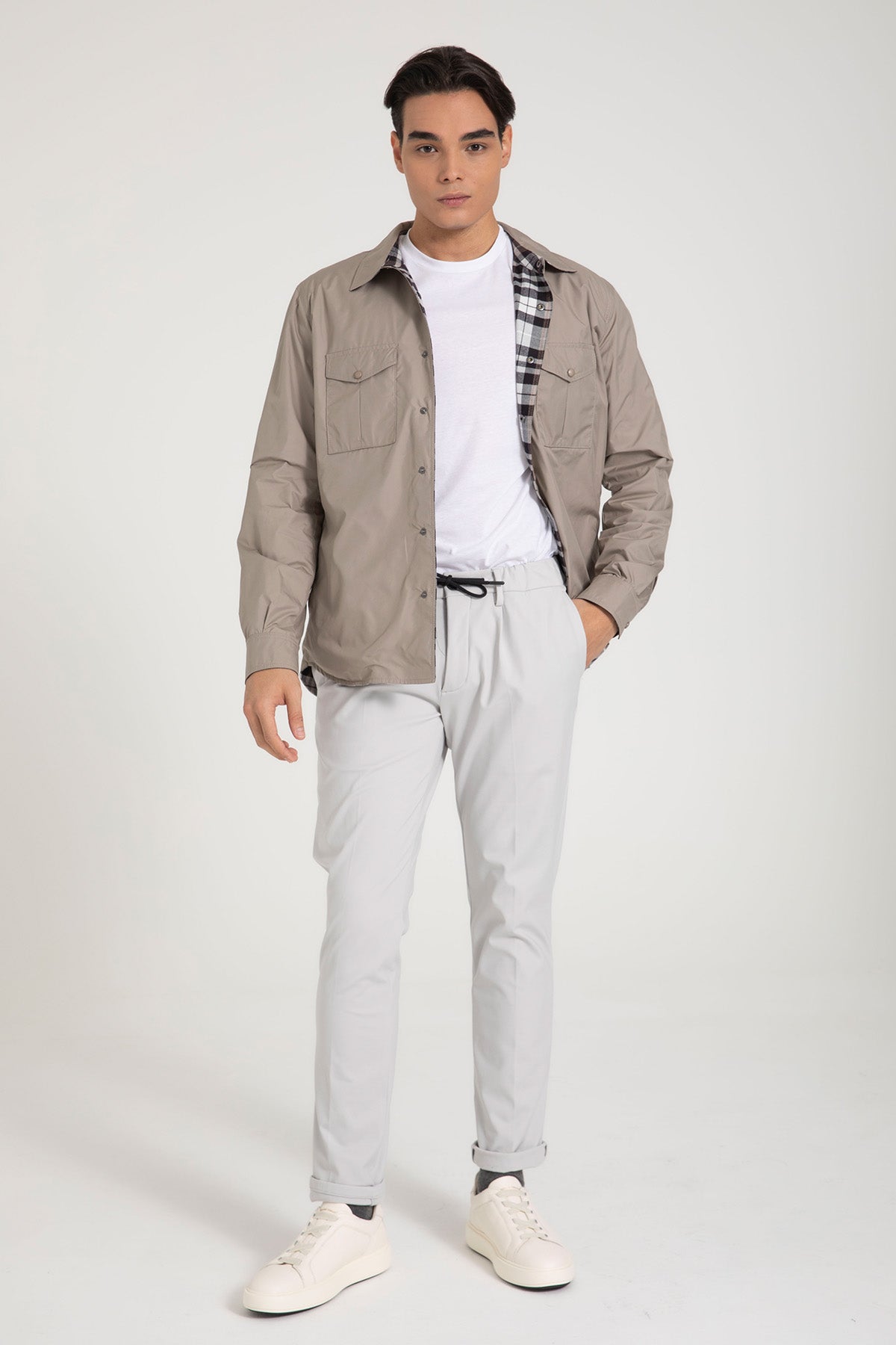 Fradi Smooth Fit Beli Lastikli Tek Pile Streç Pantolon-Pantolon-Libas