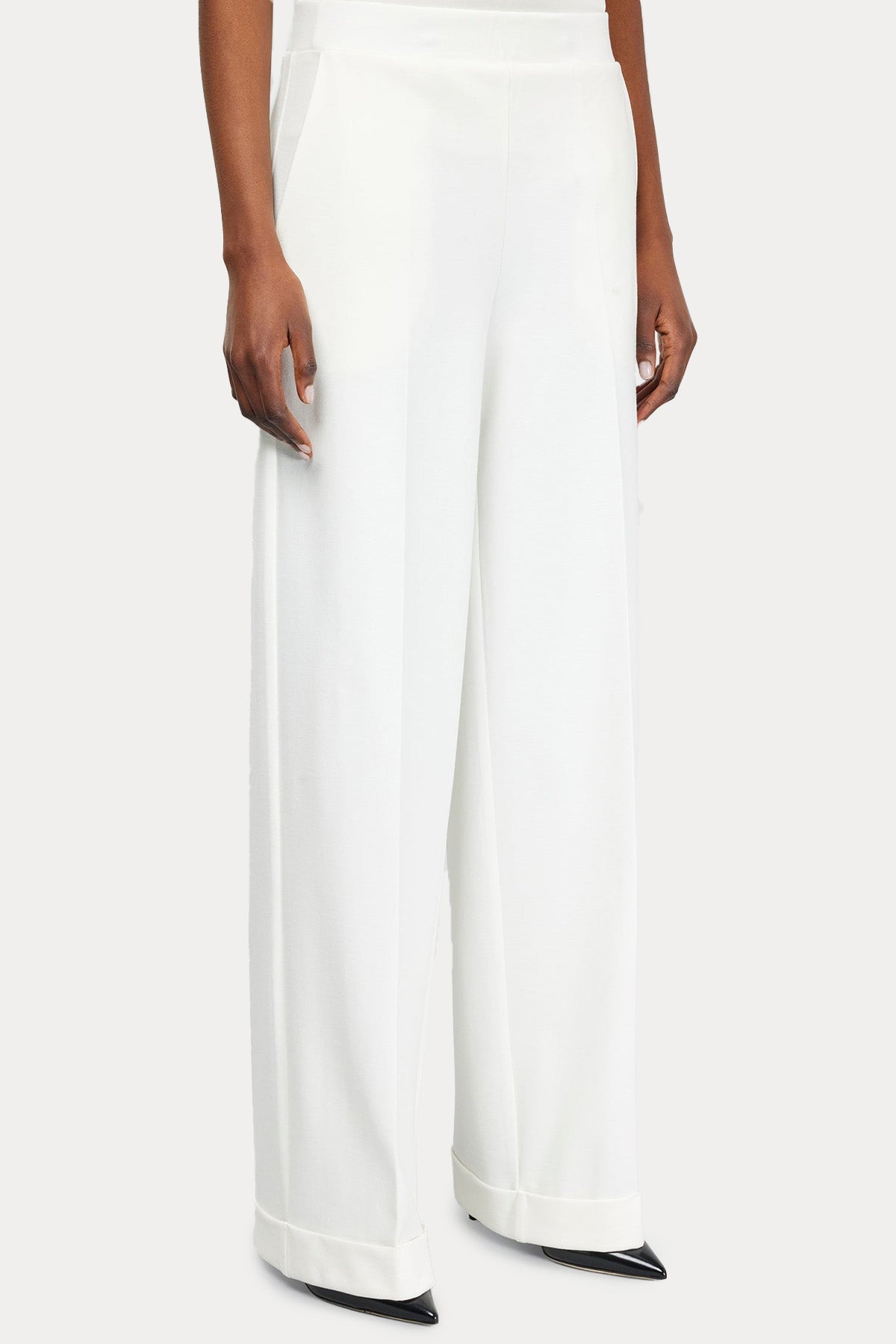 Semicouture Geniş Kesim Yüksek Bel Duble Paça Pantolon