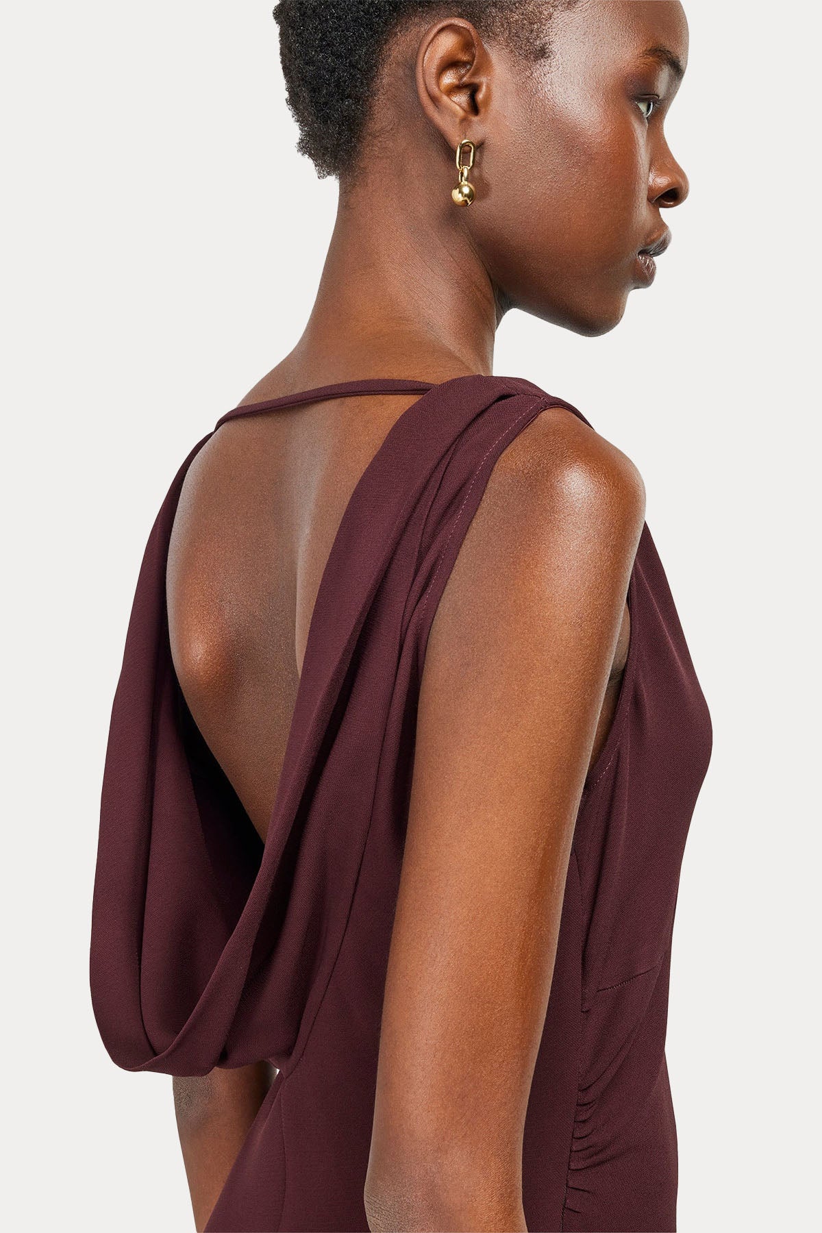 Semicouture Sırt Dekolteli Maxi Abiye Elbise