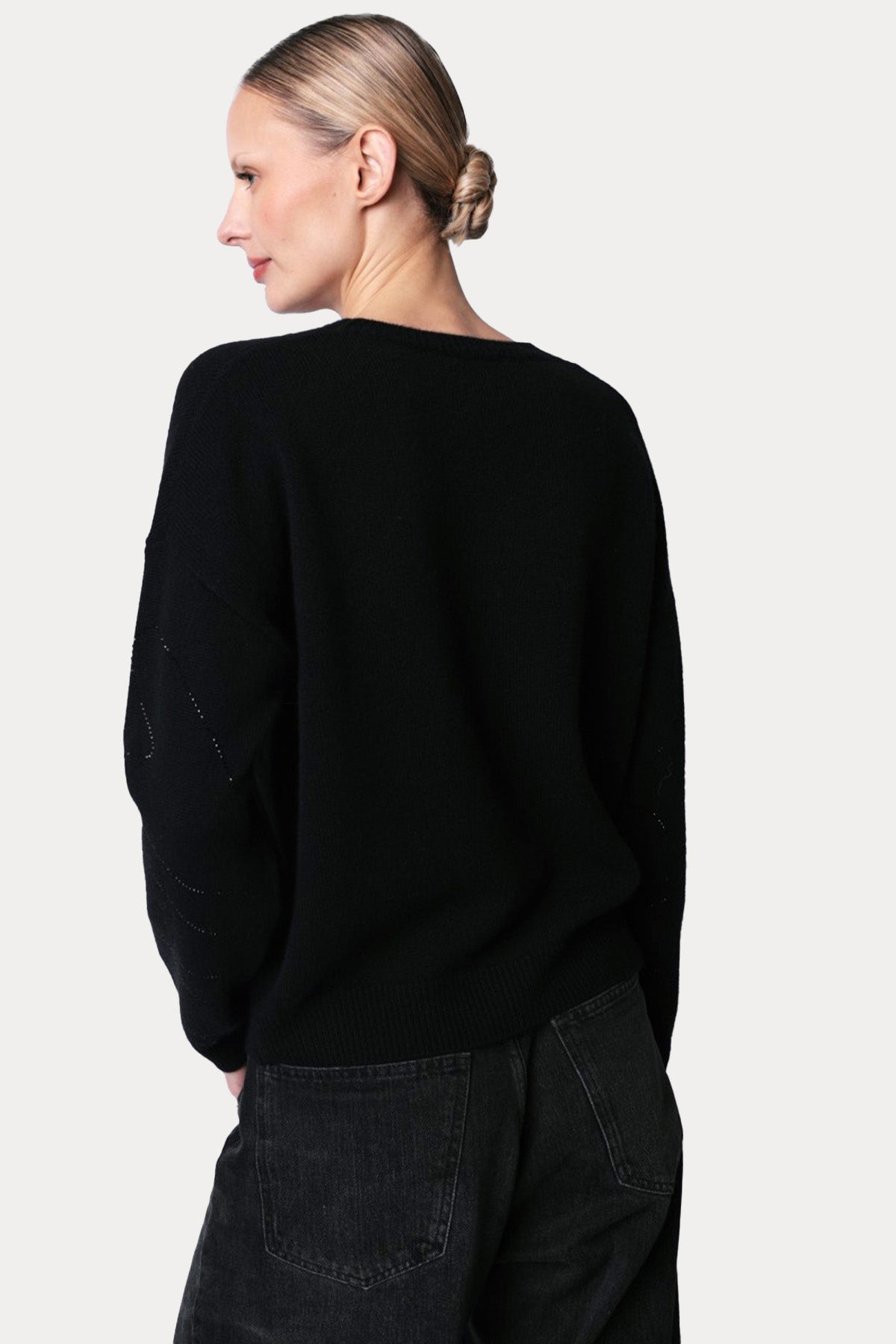 Berenice Apollo Parlak Taş Aksesuarlı Kaşmir Örgü Yün Triko