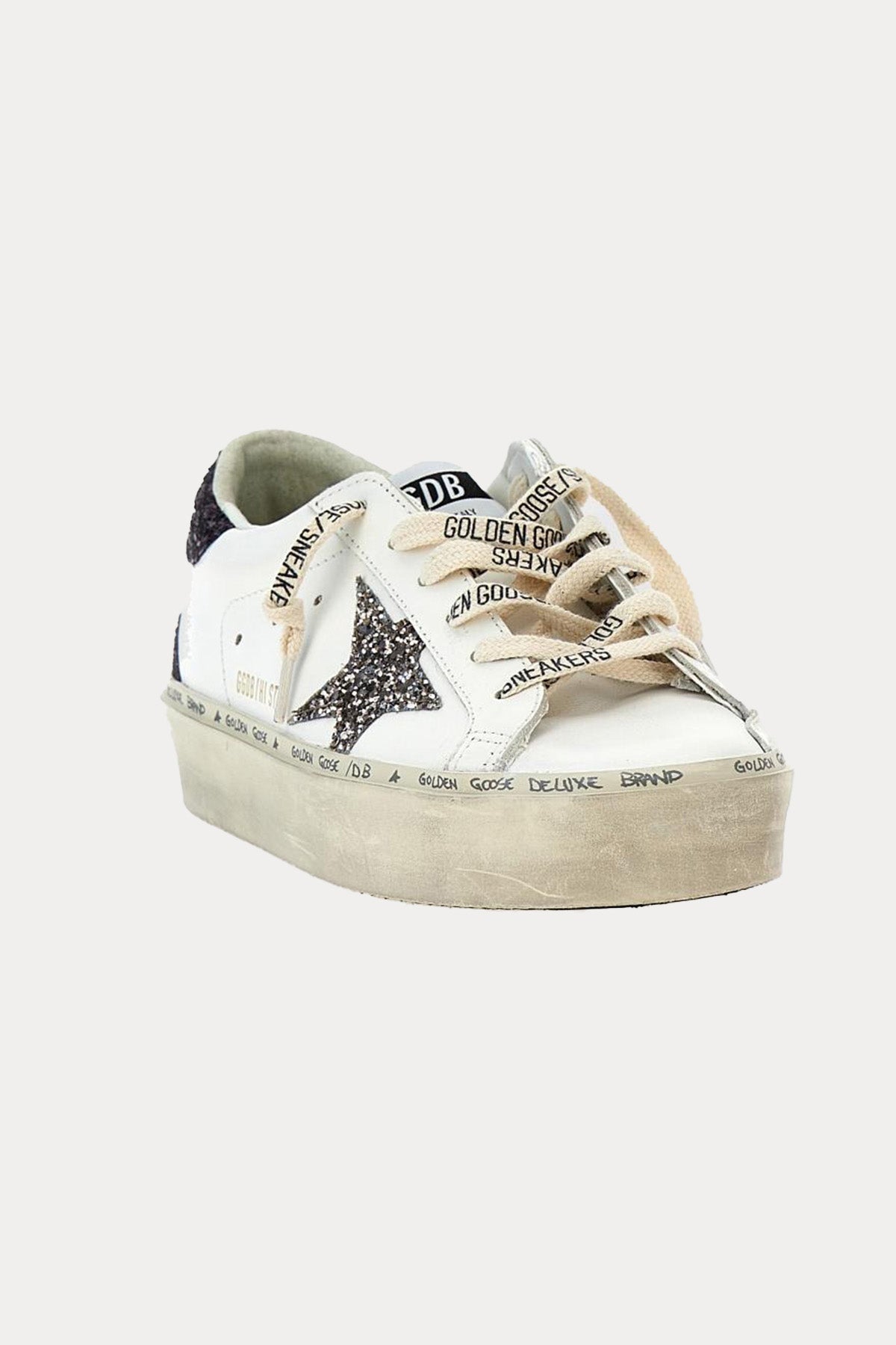 Golden Goose Hi-Star Payetli Deri Sneaker Ayakkabı