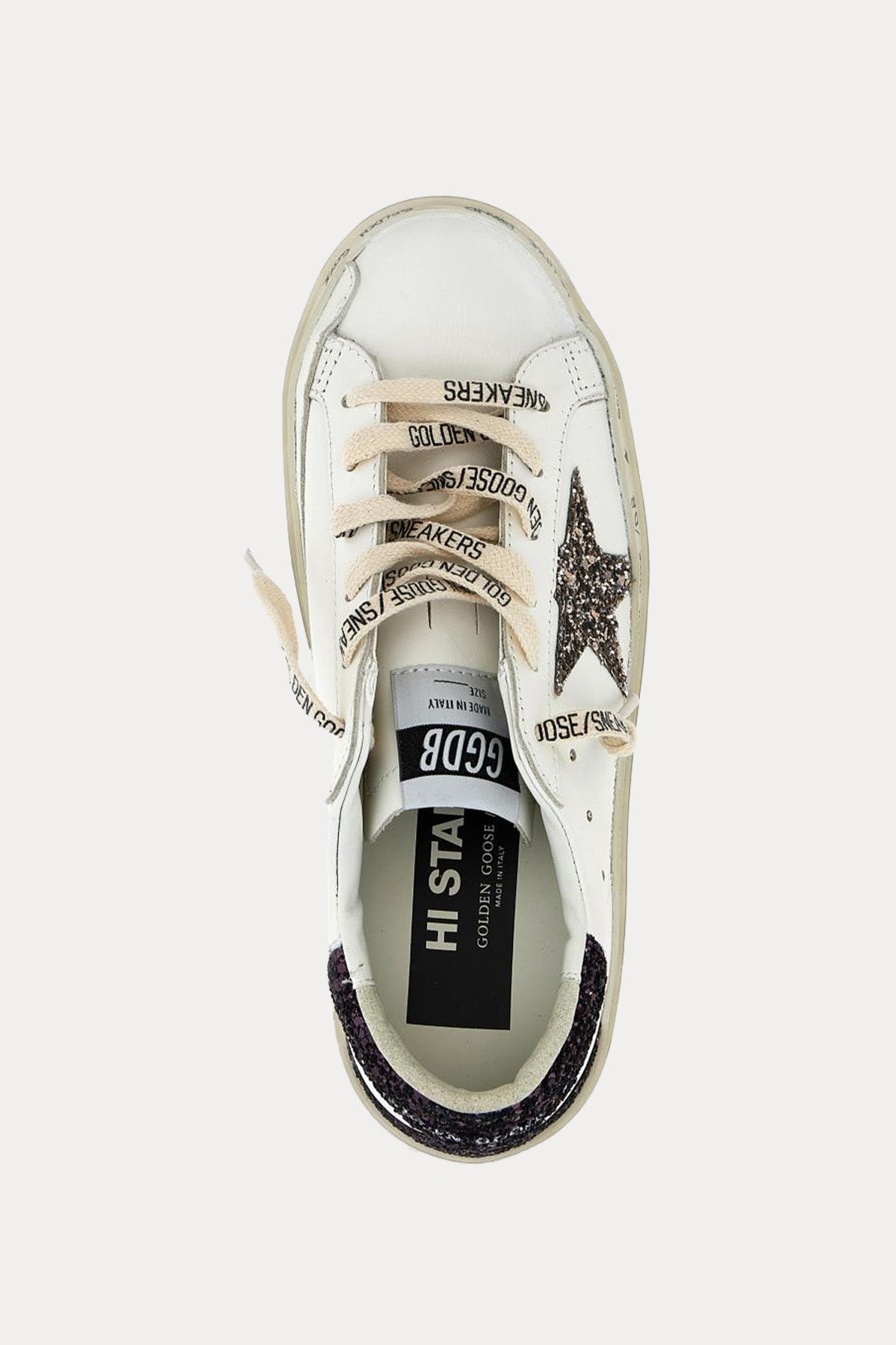 Golden Goose Hi-Star Payetli Deri Sneaker Ayakkabı