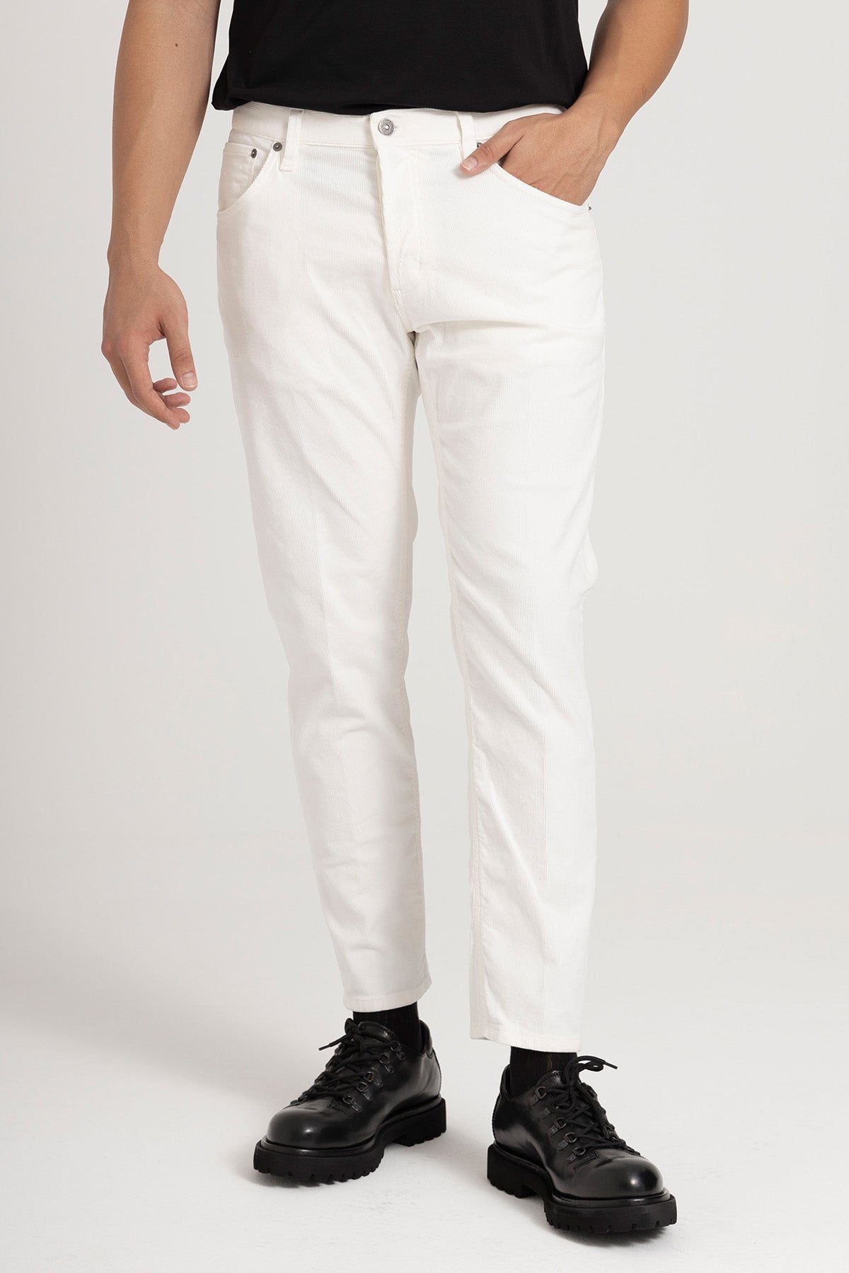 Dondup Brighton Carrot Fit Fitilli Kadife Pantolon-Pantolon-Libas