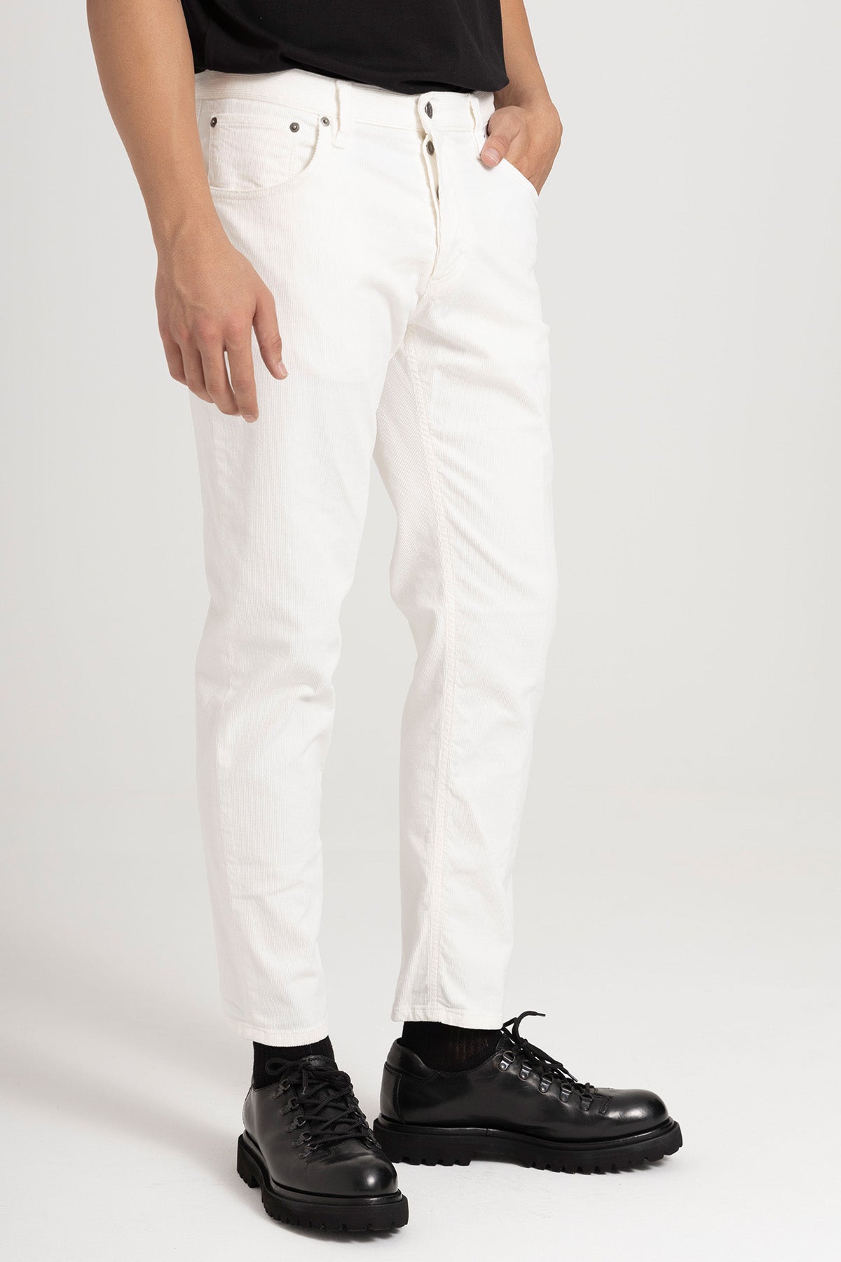 Dondup Brighton Carrot Fit Fitilli Kadife Pantolon-Pantolon-Libas
