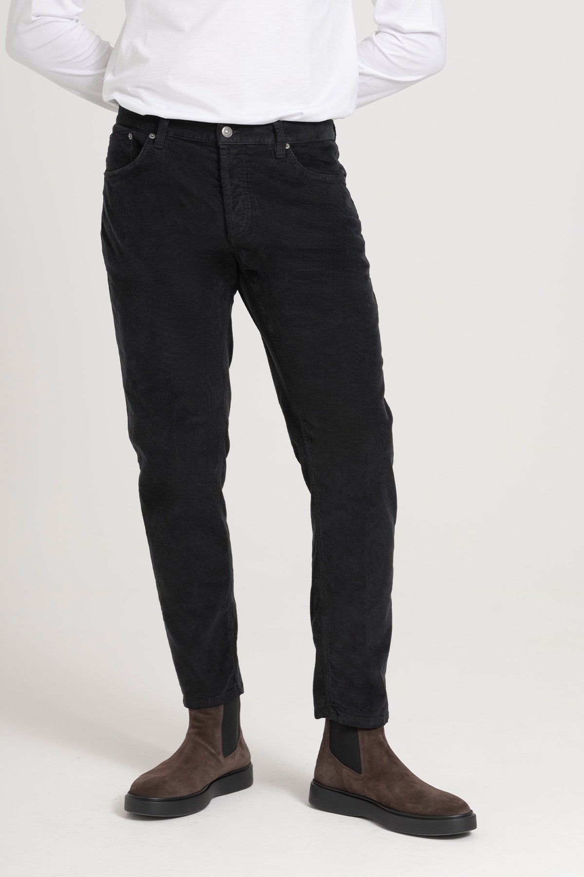 Dondup Brighton Carrot Fit Fitilli Kadife Pantolon-Pantolon-Libas