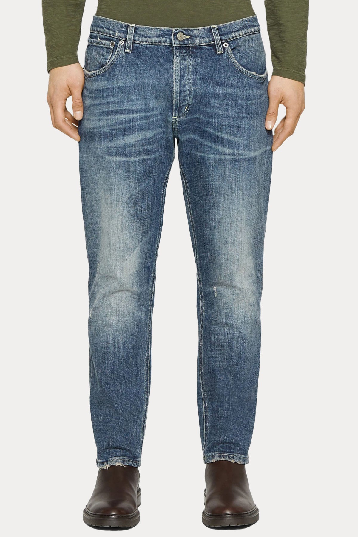 Dondup Brighton Carrot Fit Yıkamalı Jeans-Jeans-Libas