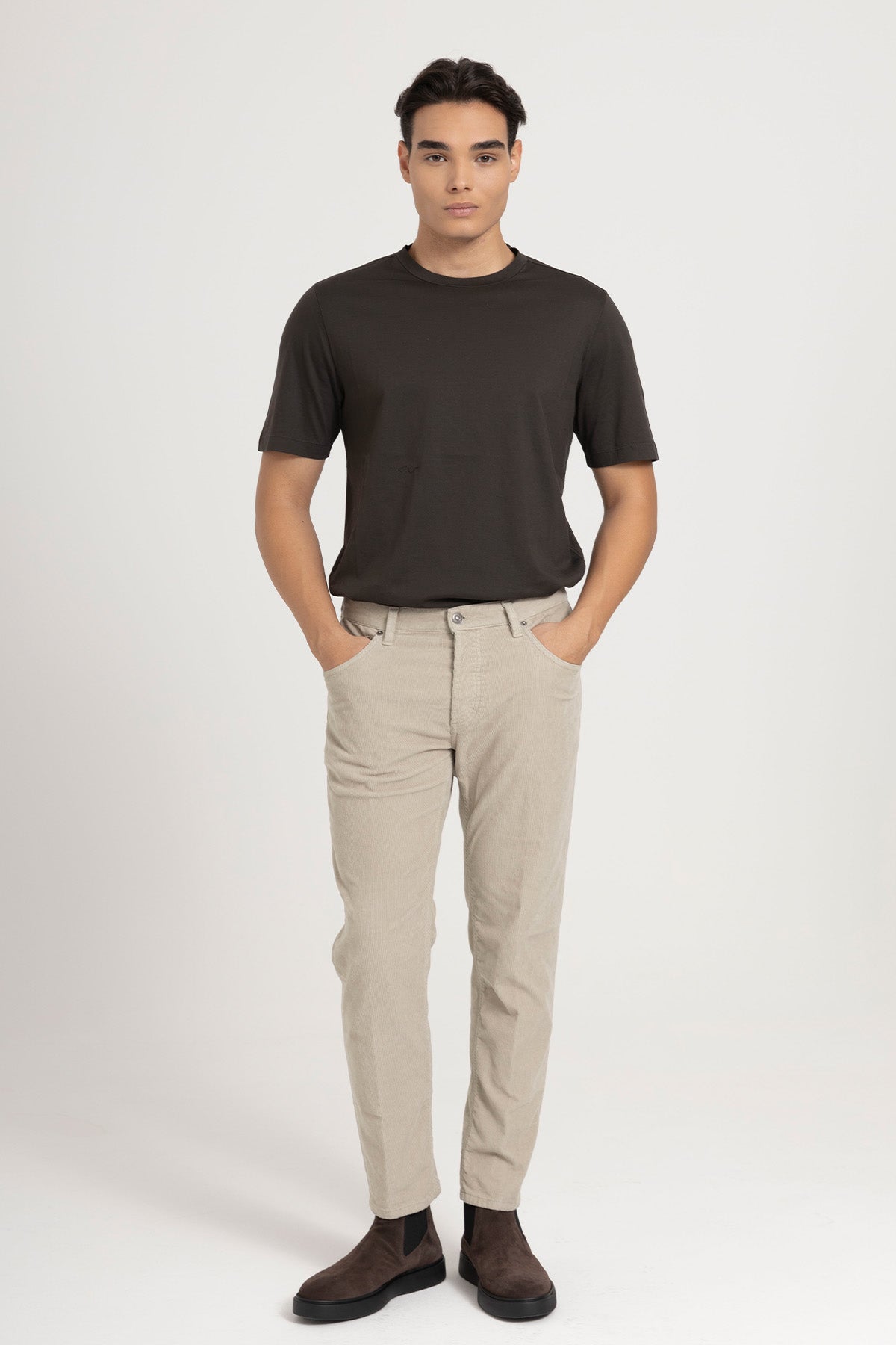 Dondup Brighton Carrot Fit Fitilli Kadife Pantolon-Pantolon-Libas