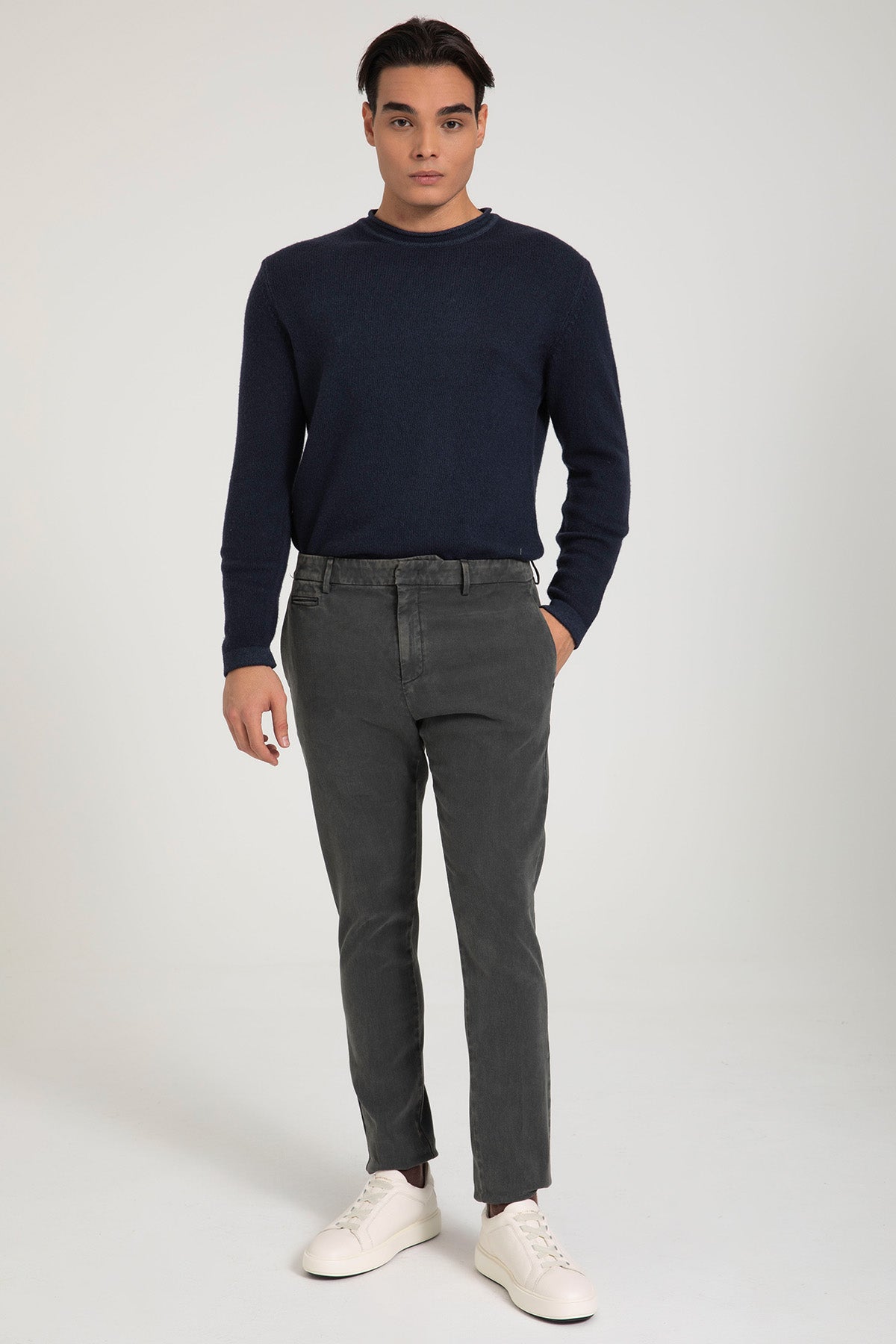 Dondup Slim Fit Yandan Cepli Pantolon-Pantolon-Libas