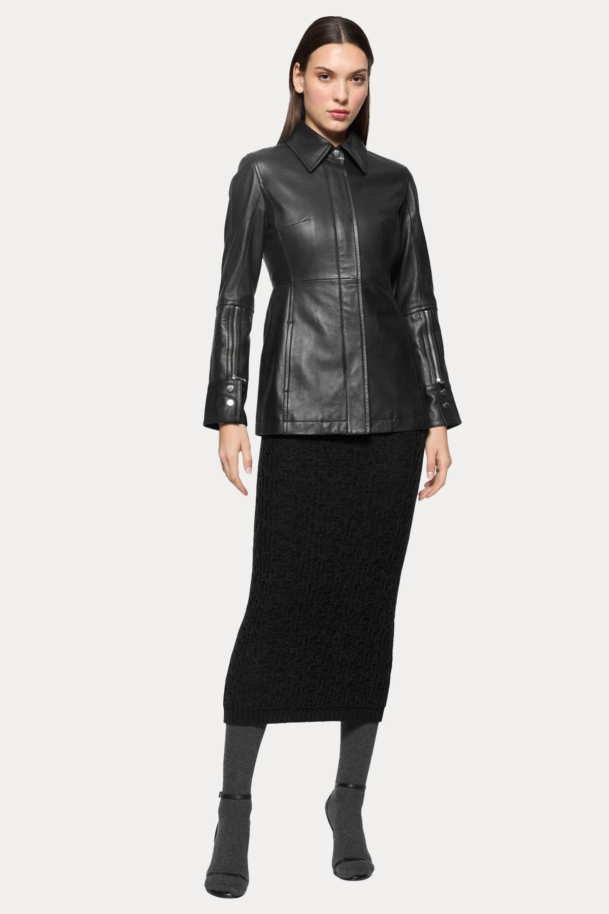 Dondup Slim Fit Deri Ceket-Ceket-Libas