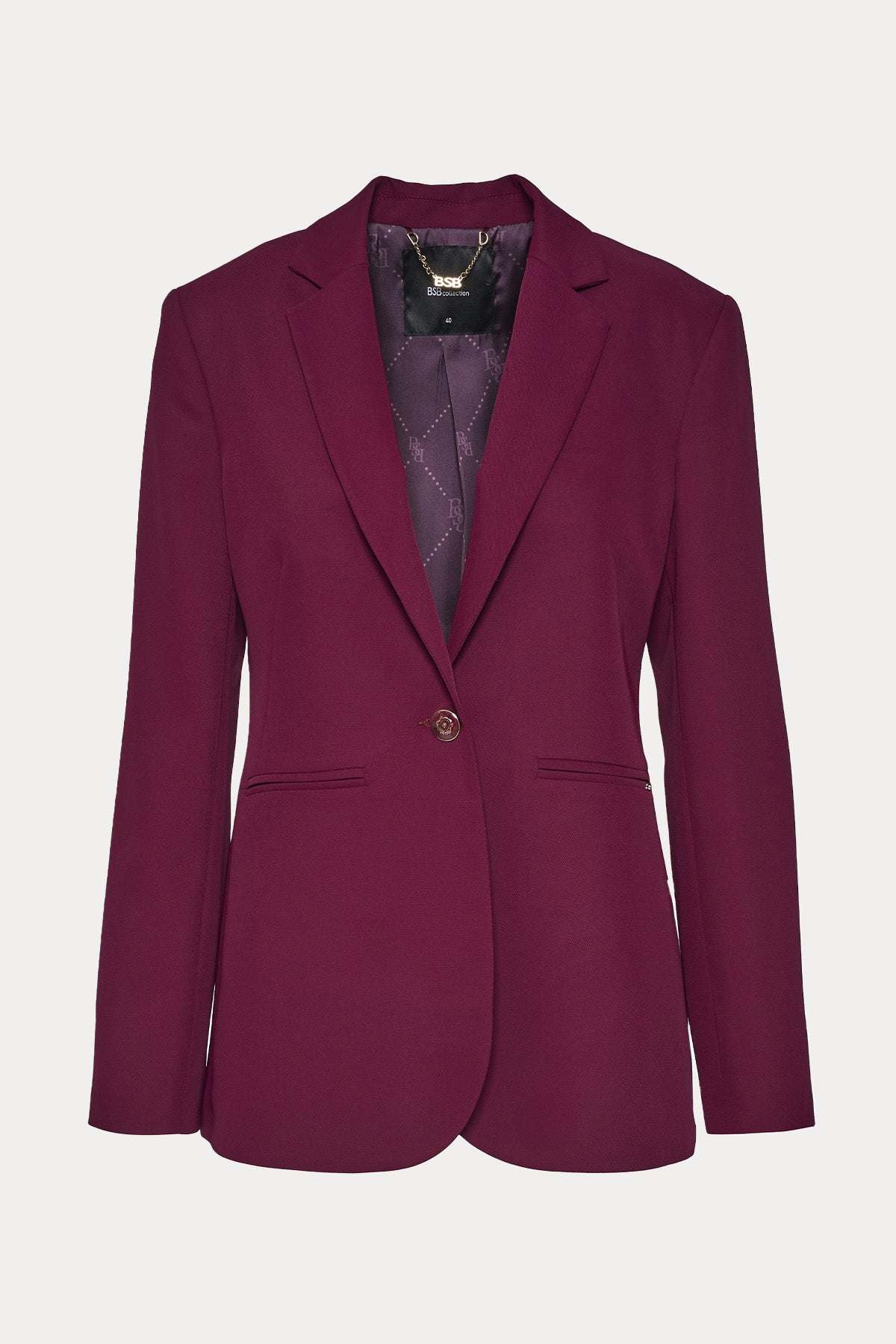 Bsb Tek Düğmeli Blazer Ceket-Ceket-Libas