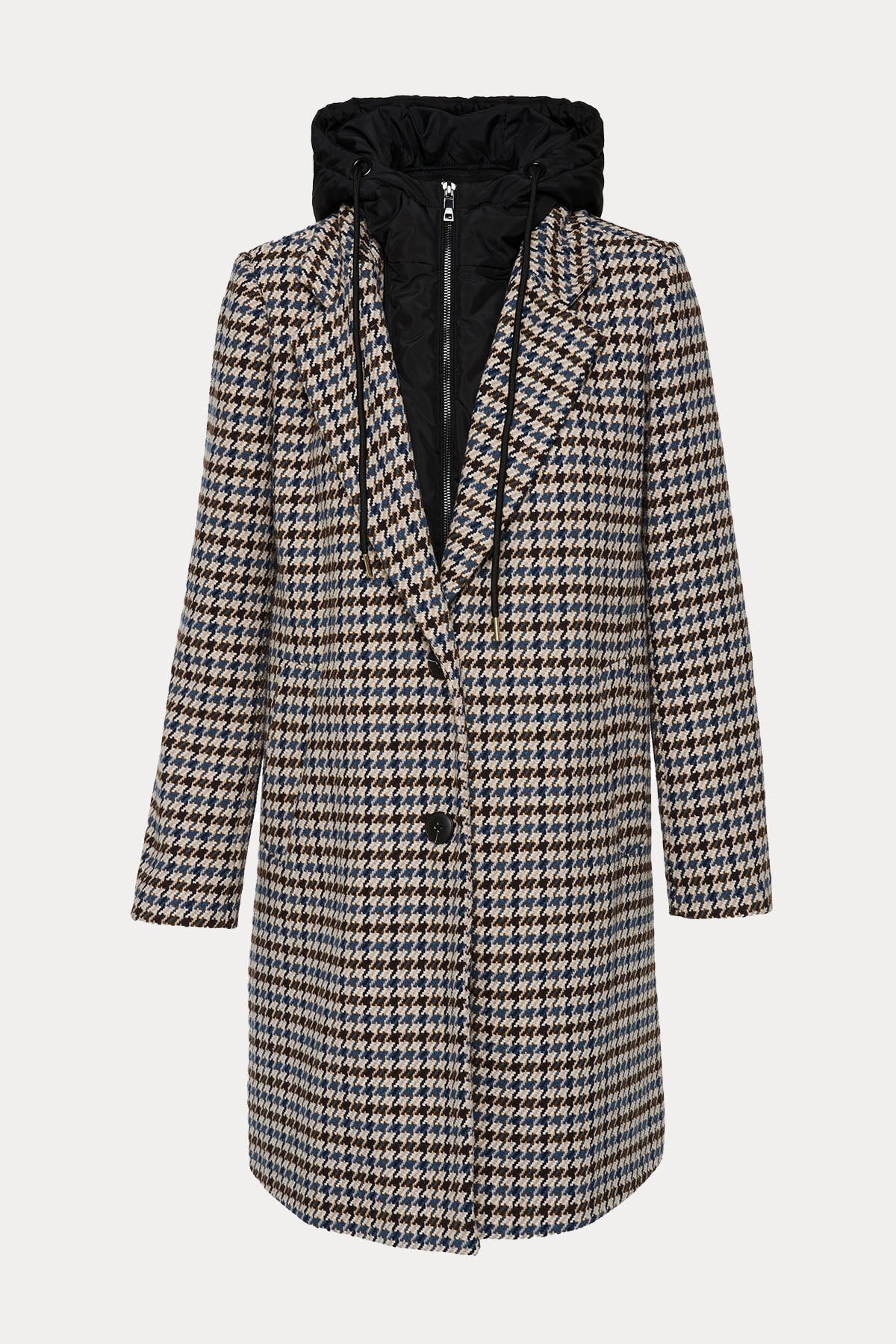 Bsb Demonte İç Parçalı Kruvaze Yün Kaban