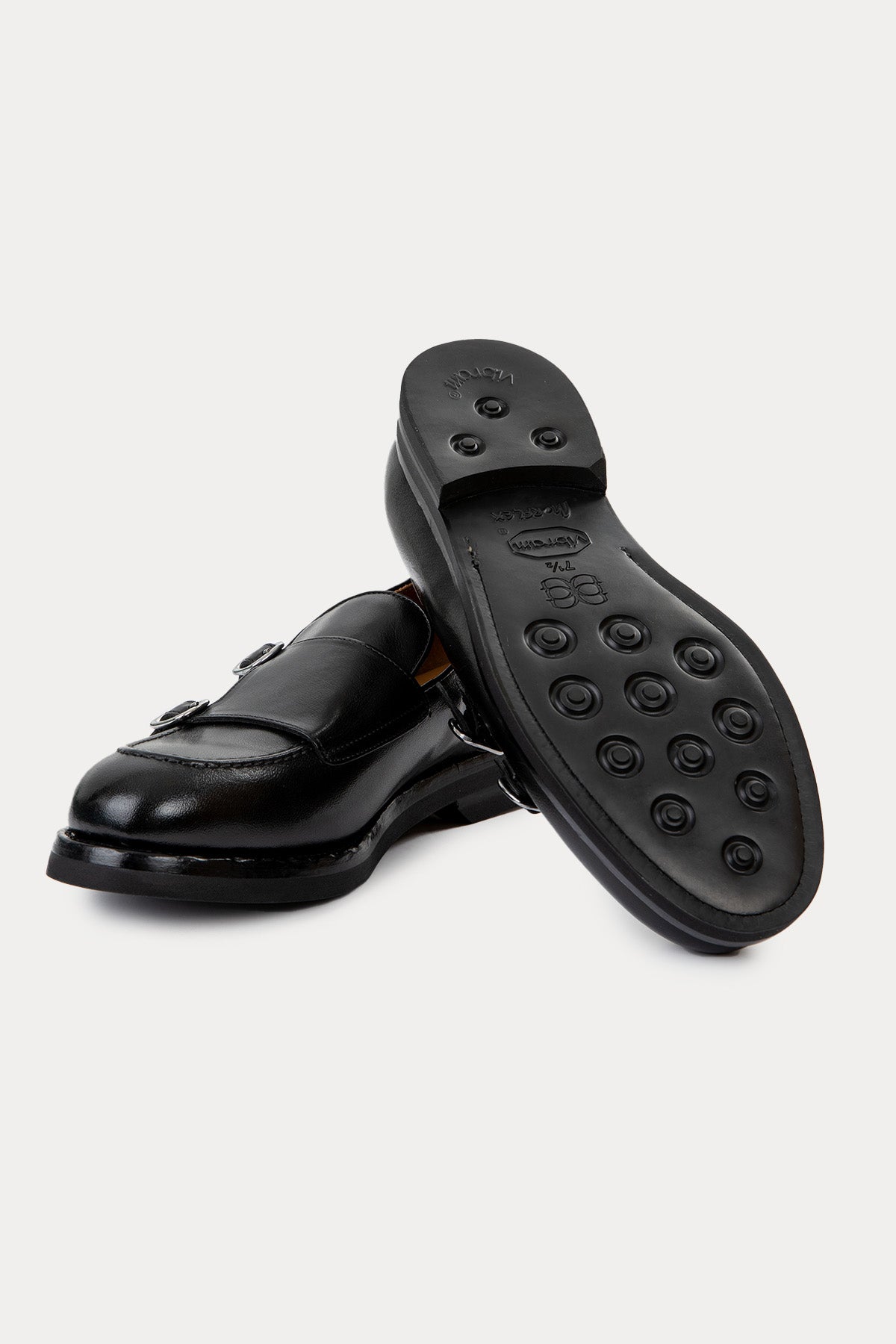 Green George Vibram Taban Çift Tokalı Deri Loafer Ayakkabı 2062