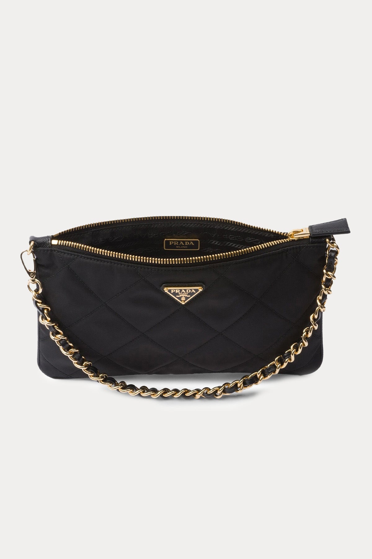 Prada Re-Nylon Zincir Örgü Clutch Çanta