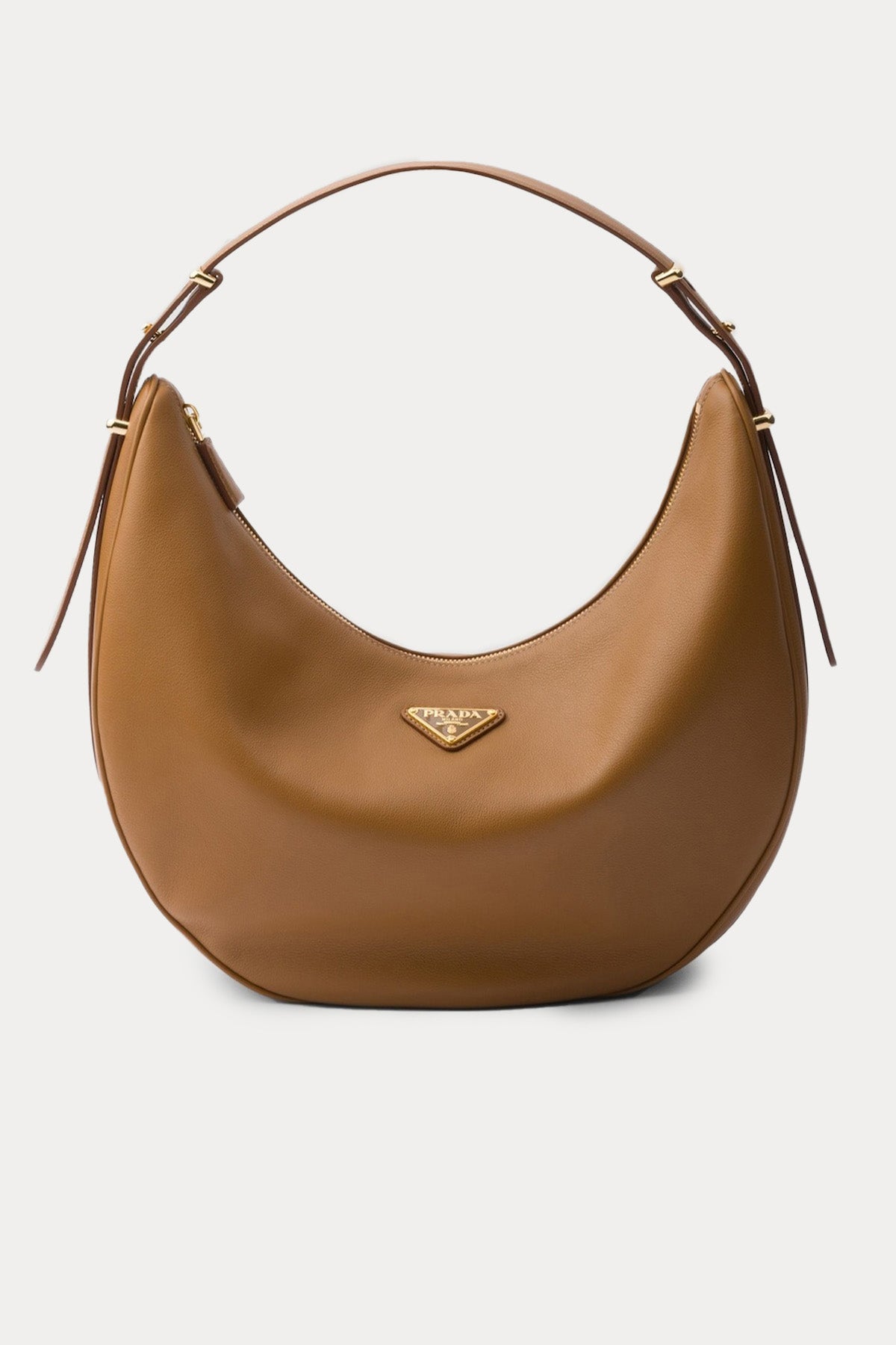 Prada Logolu Deri Medium Omuz Çantası