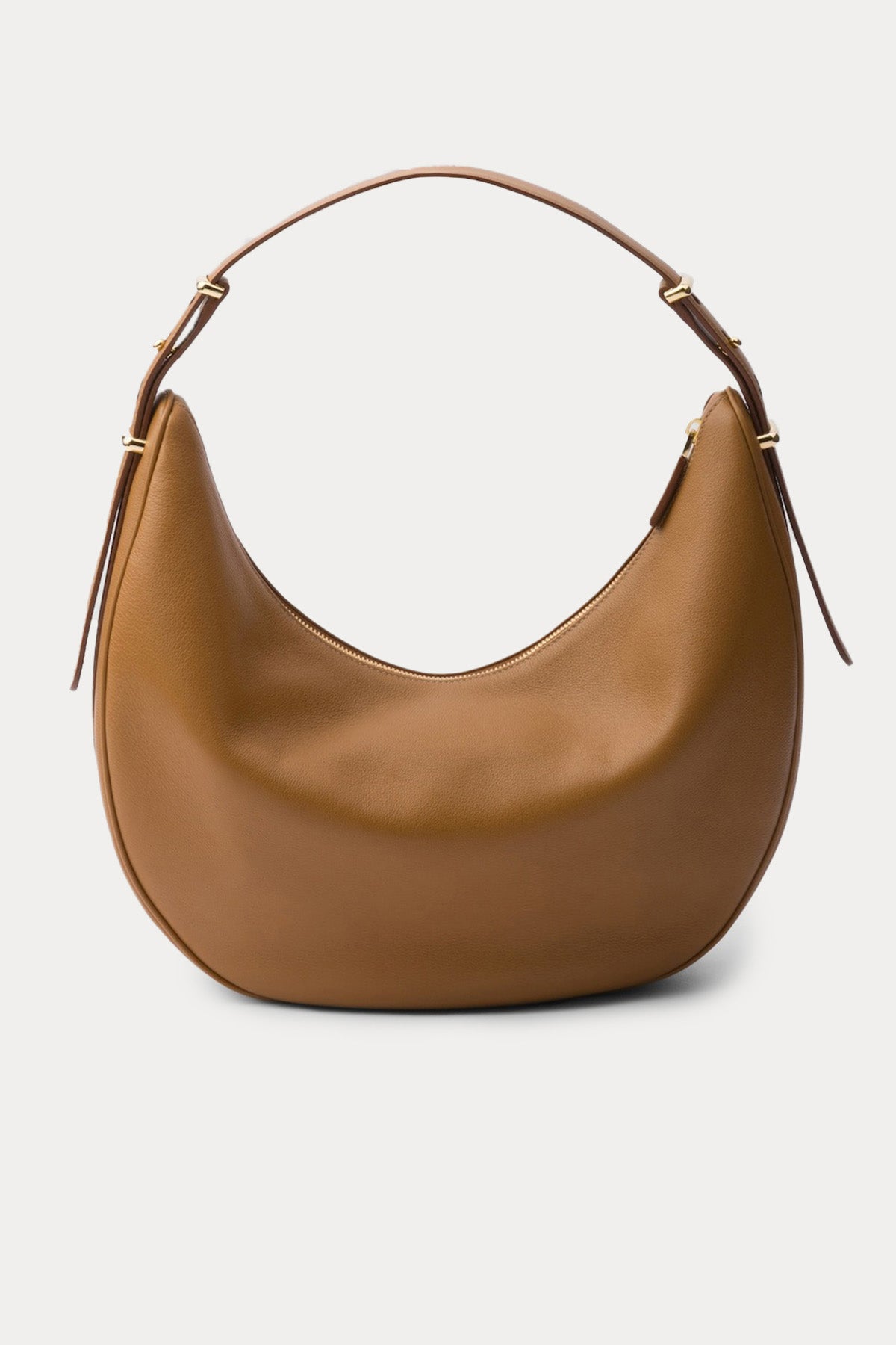 Prada Logolu Deri Medium Omuz Çantası